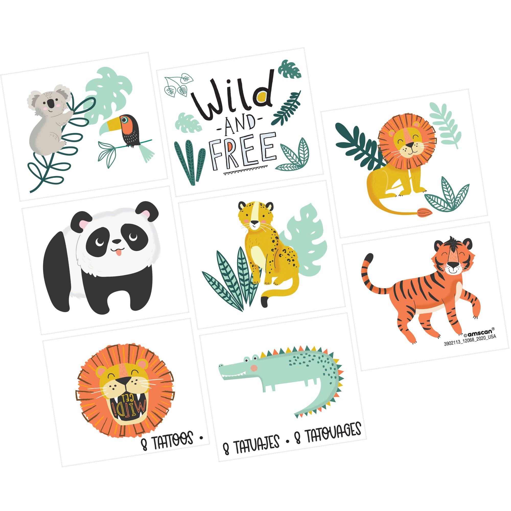 Get Wild Jungle Temporary Tattoos. 8ct - Image 2