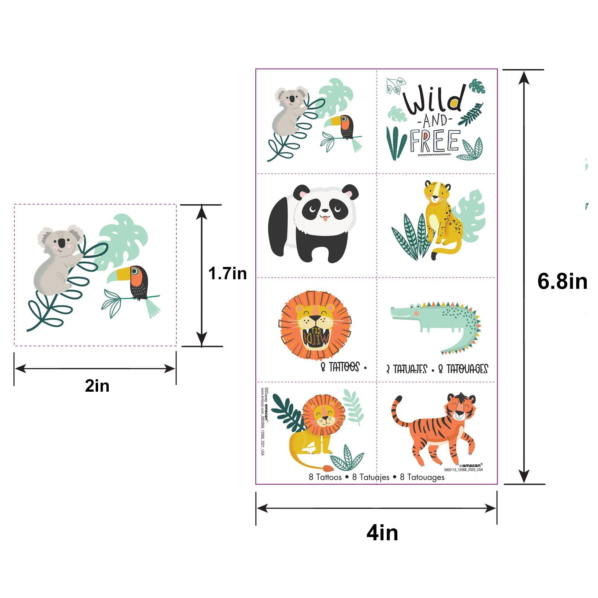 Get Wild Jungle Temporary Tattoos. 8ct - Image 4