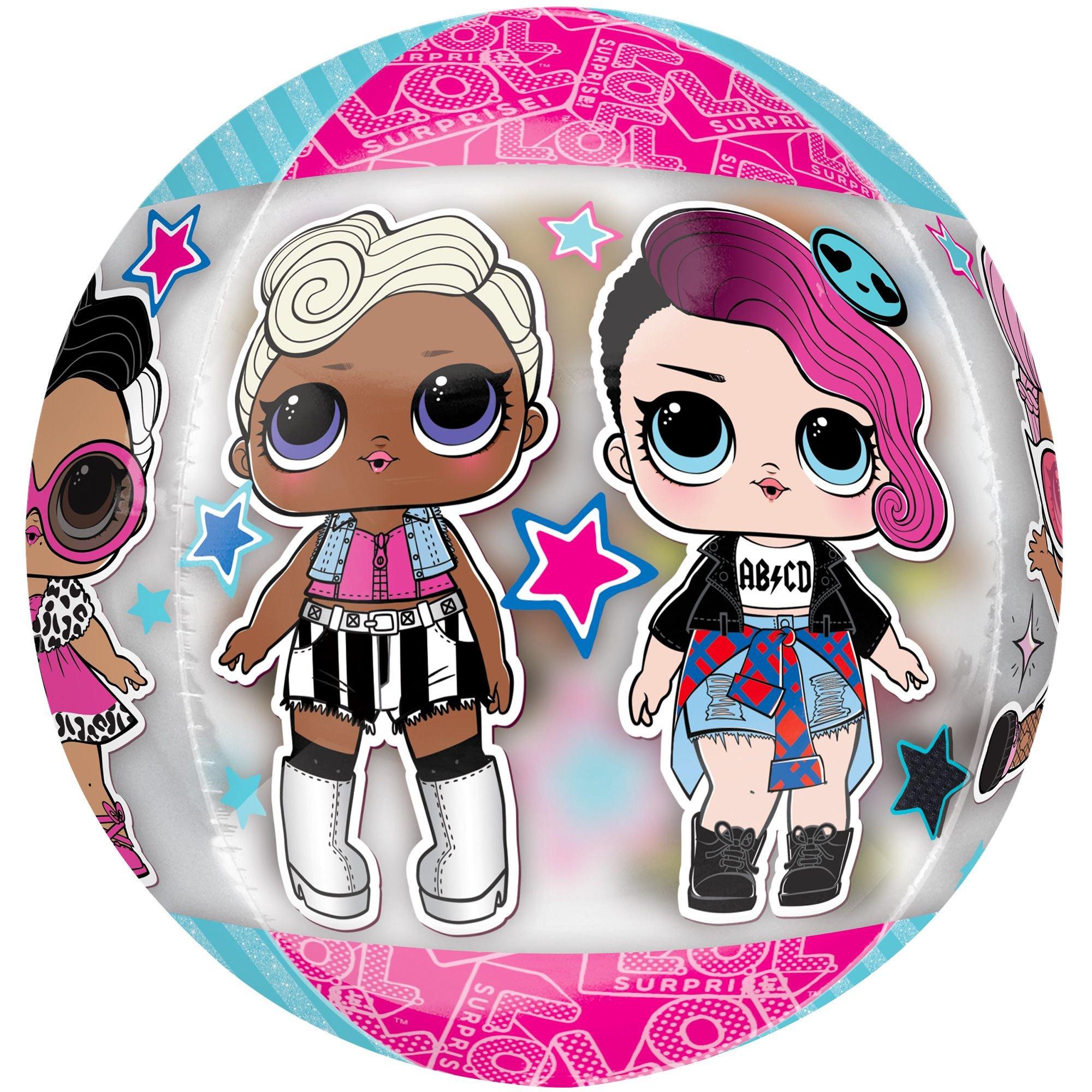 L.O.L. Surprise Forever Plastic Balloon. 15in x 16in - See Thru Orbz