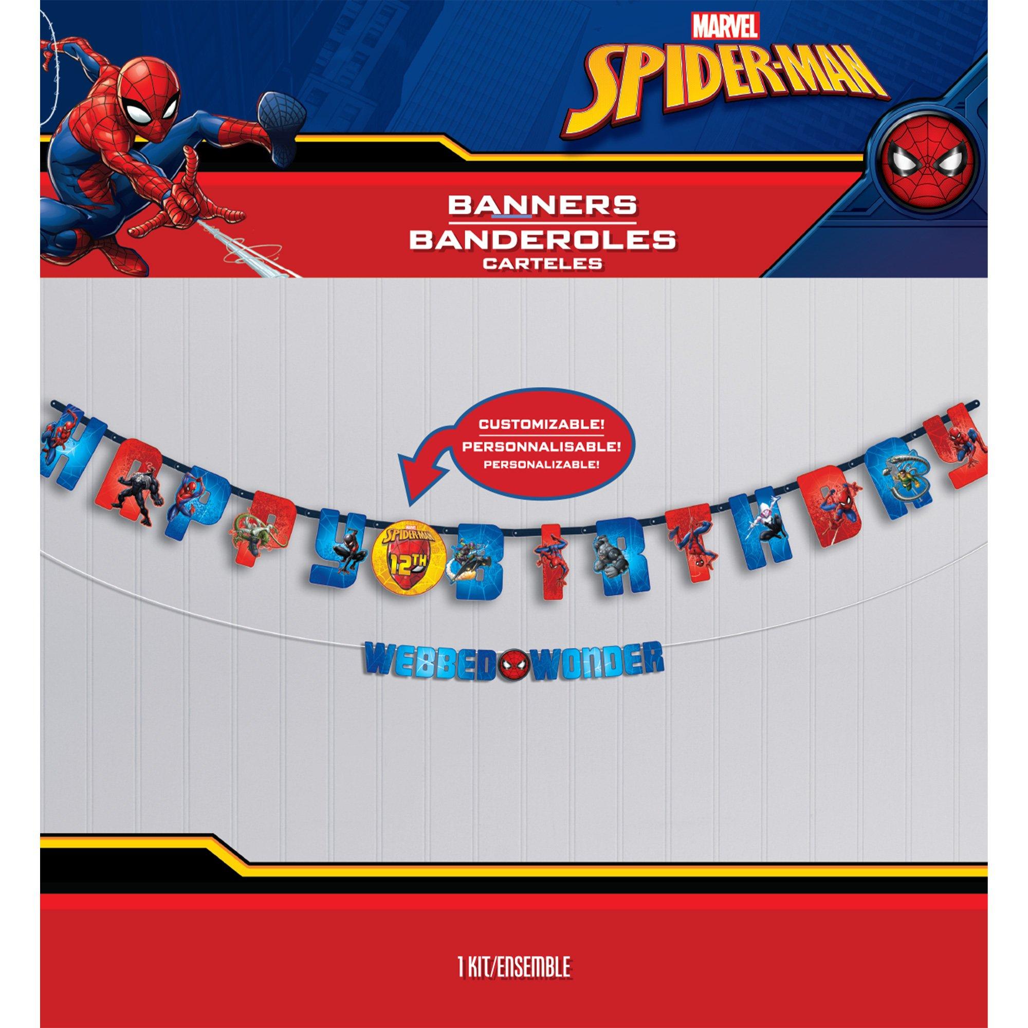 Spider-Man Webbed Wonder Add an Age Birthday Banner Set. 10ft - Image 3