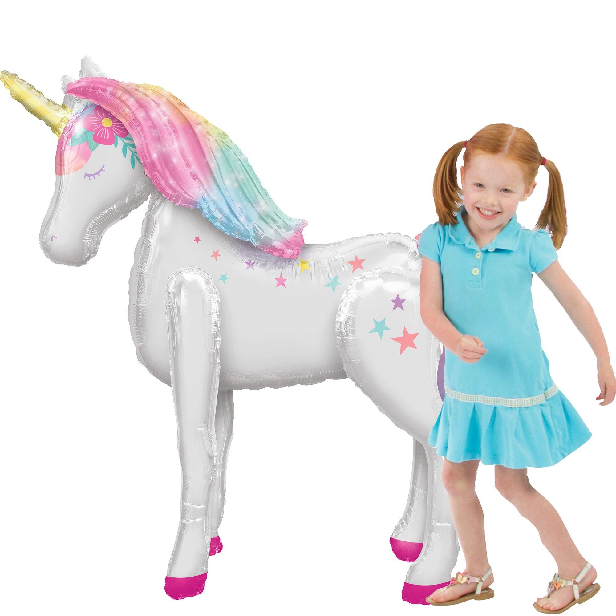 Gliding Enchanted Unicorn Foil Balloon. 46in