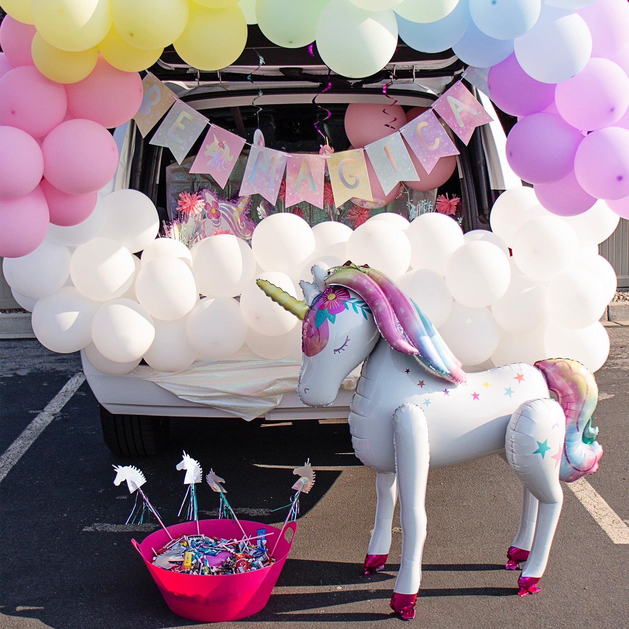 Gliding Enchanted Unicorn Foil Balloon. 46in - Image 3