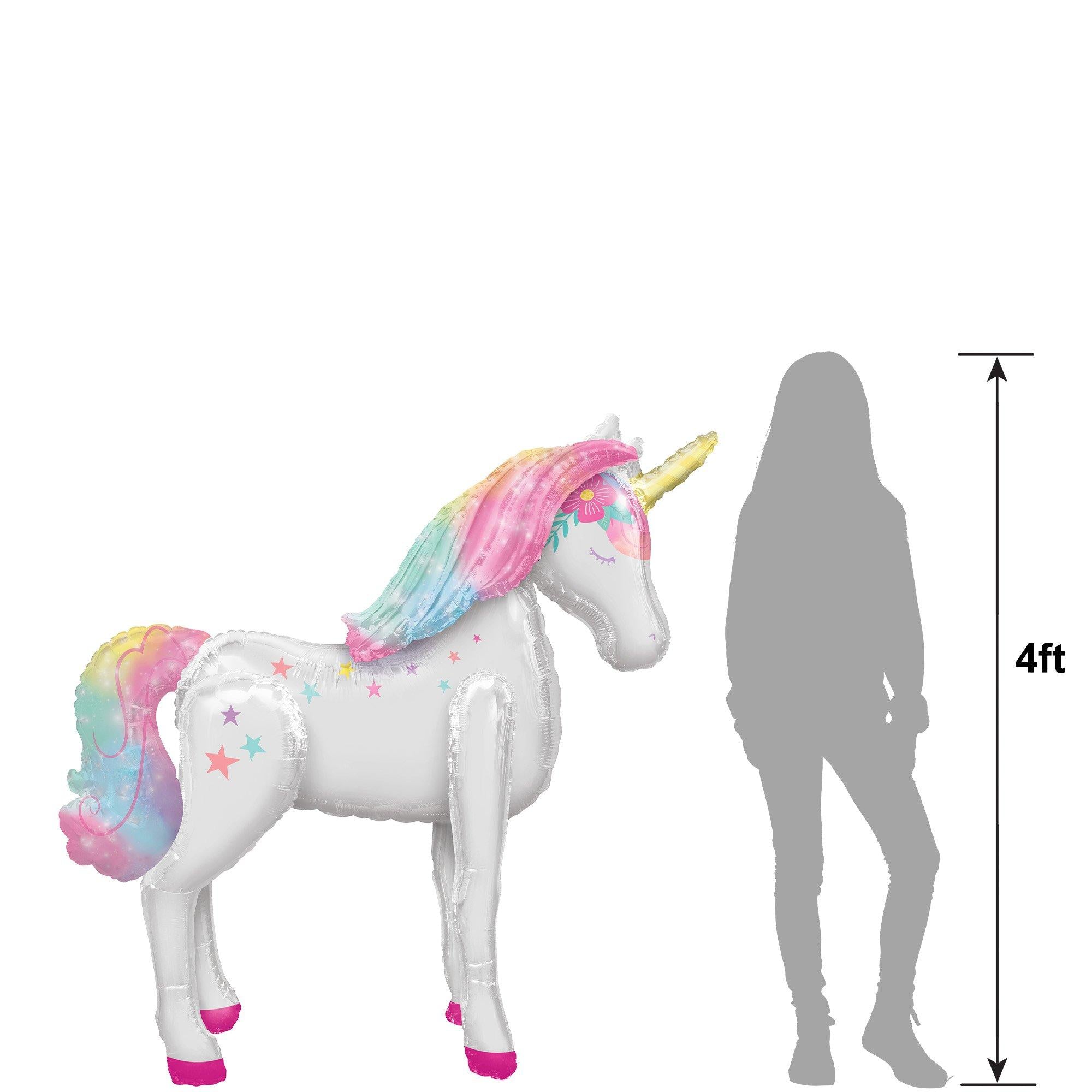 Gliding Enchanted Unicorn Foil Balloon. 46in - Image 6