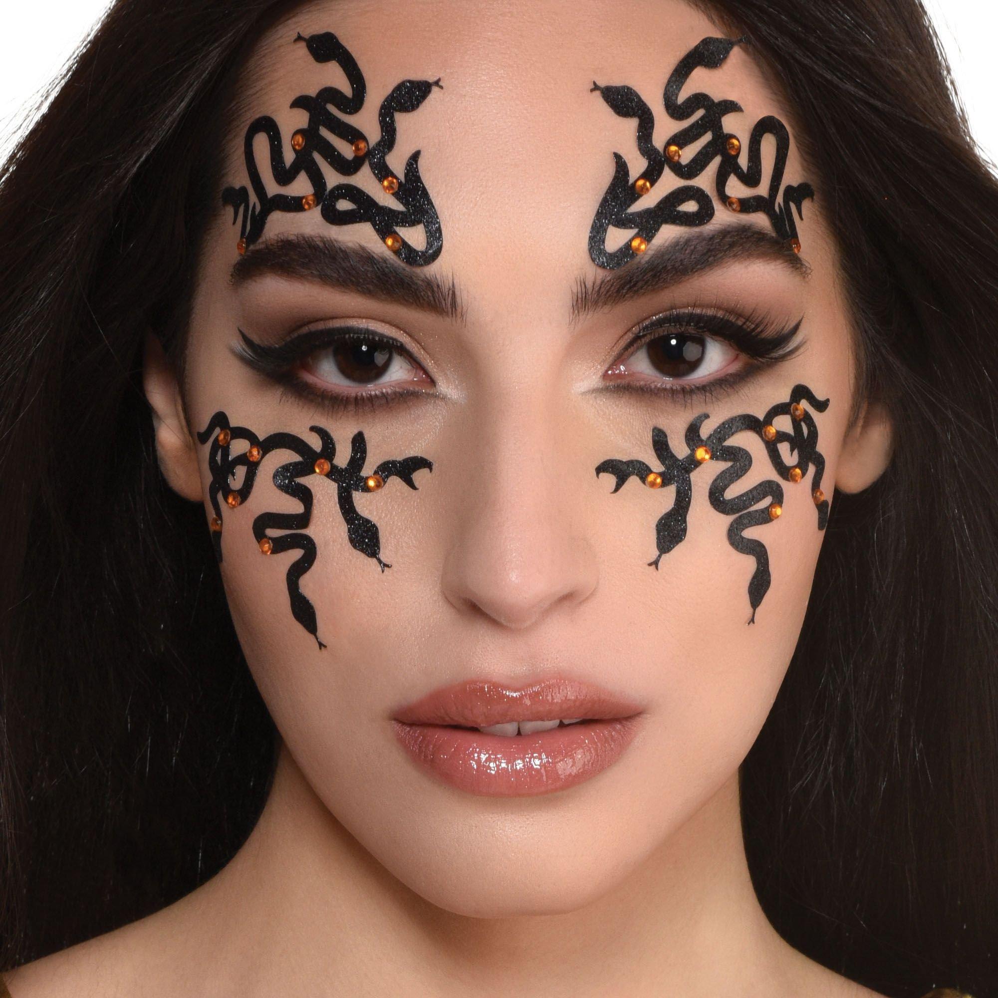 Black & Gold Snake Eye Stickers. 6pc - Image 2