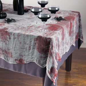 Bloody Gauze Fabric Tablecloth. 60in x 84in