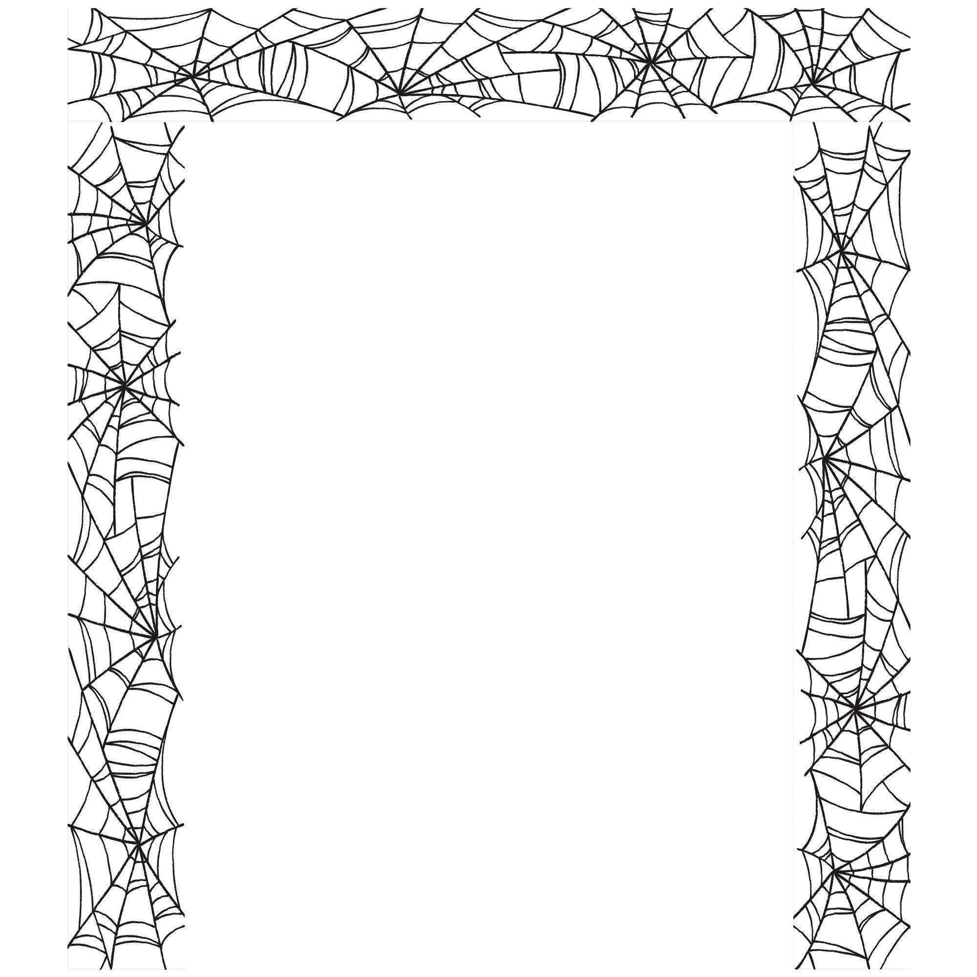 Classic Black & White Spiderweb Plastic Scene Setter Add-Ons. 5.4ft x 5.4ft - Image 2