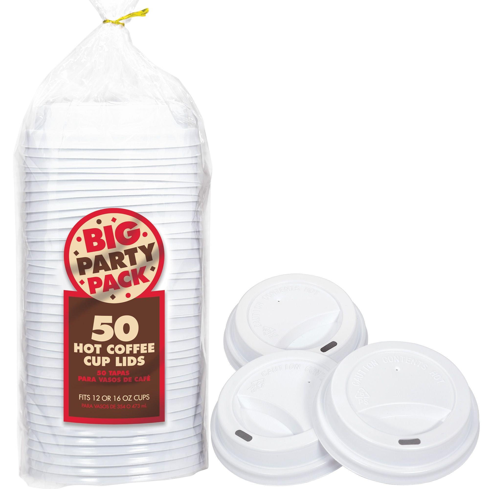 Plastic Coffee Cup Lids. 50ct