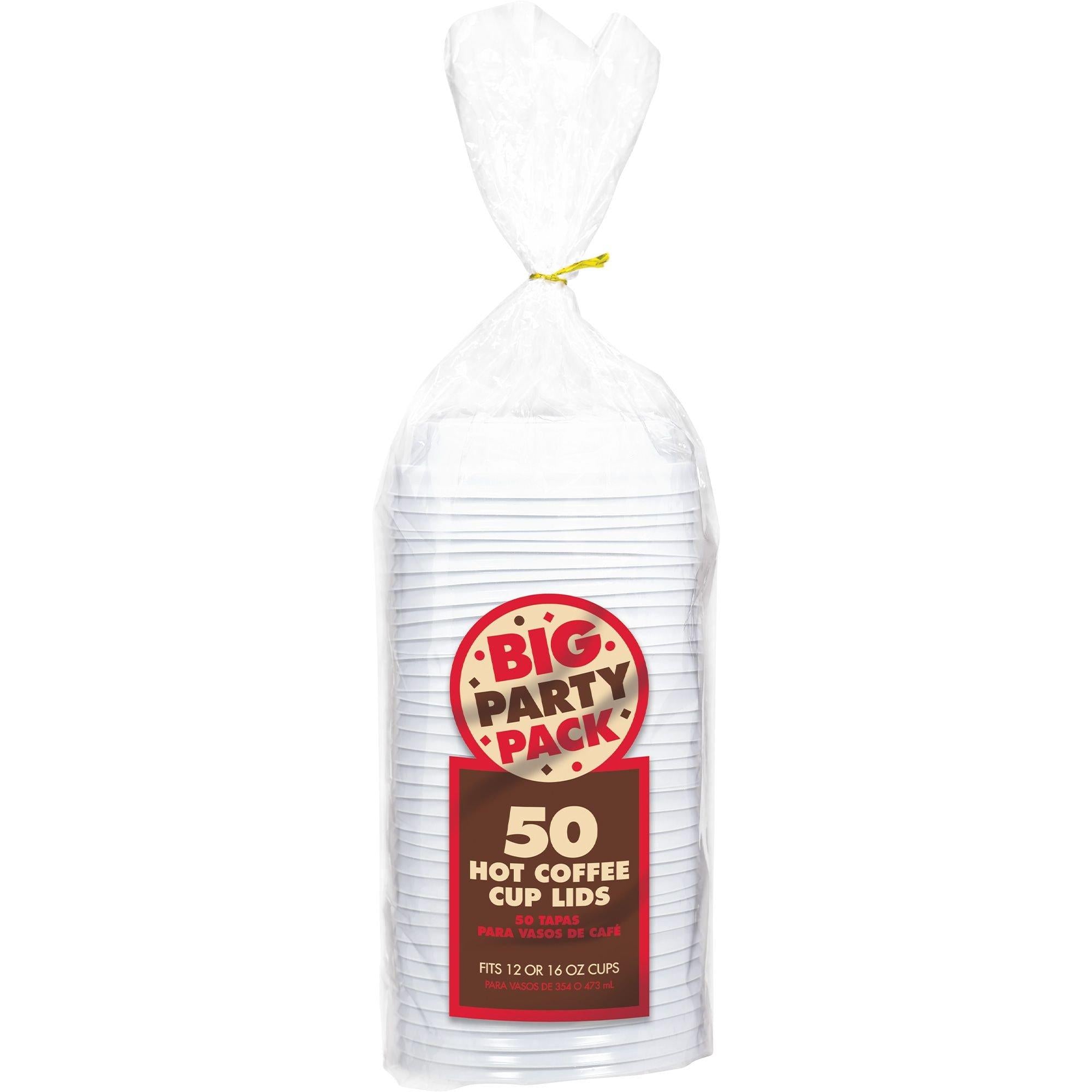 Plastic Coffee Cup Lids. 50ct - Image 3