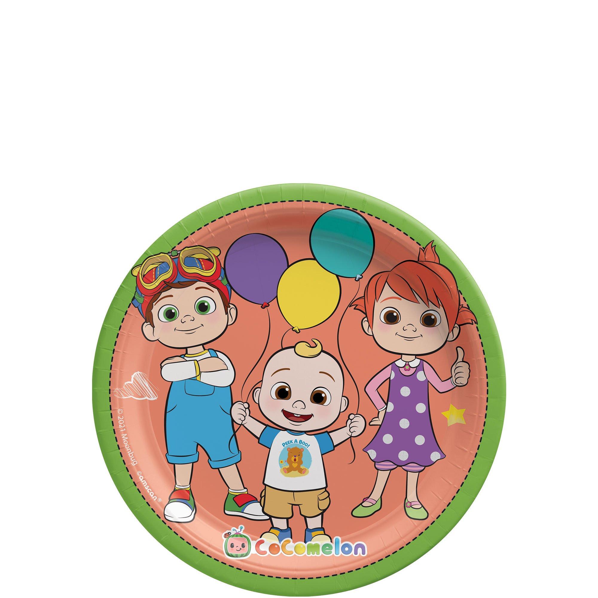 CoComelon Paper Dessert Plates. 7in. 8ct