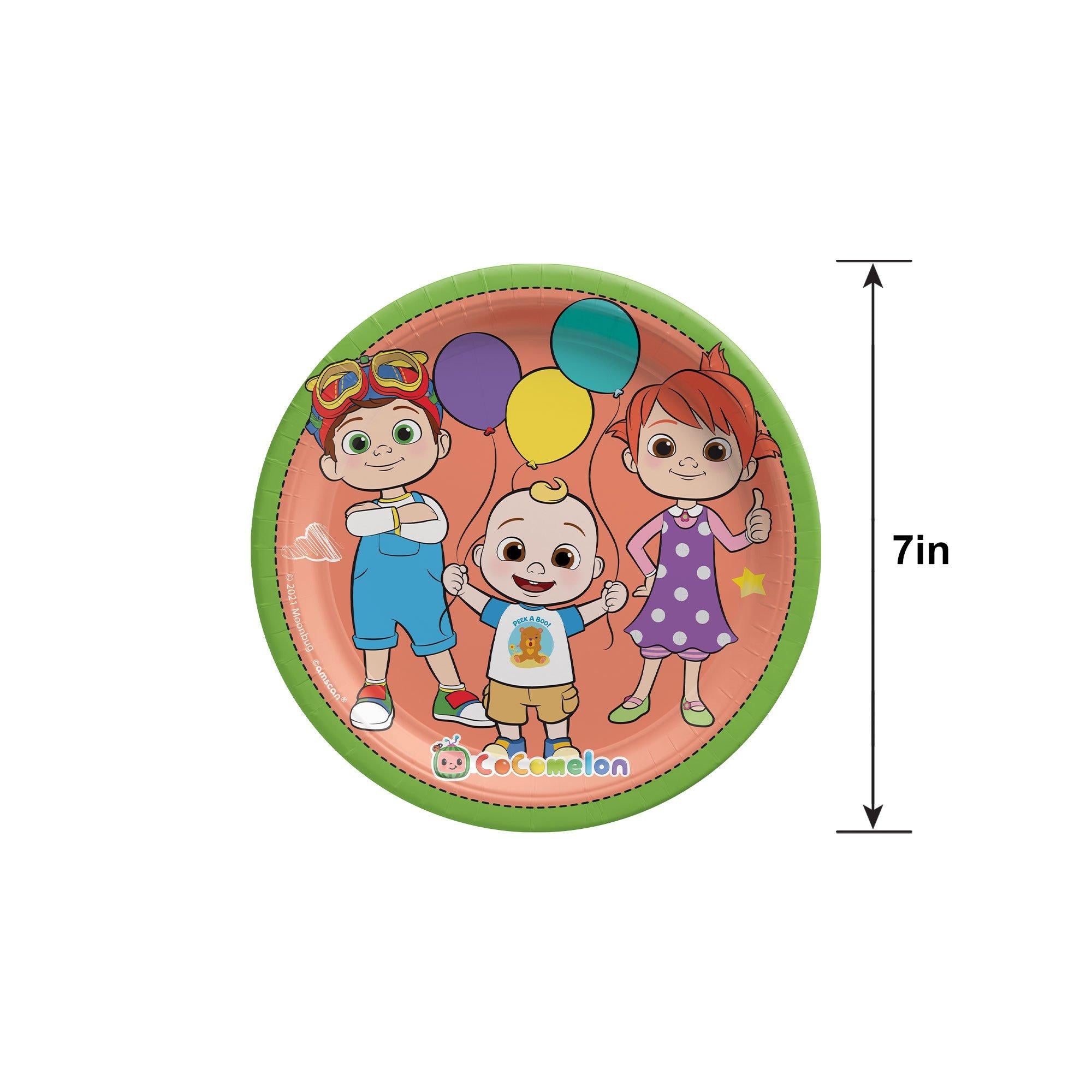 CoComelon Paper Dessert Plates. 7in. 8ct - Image 6