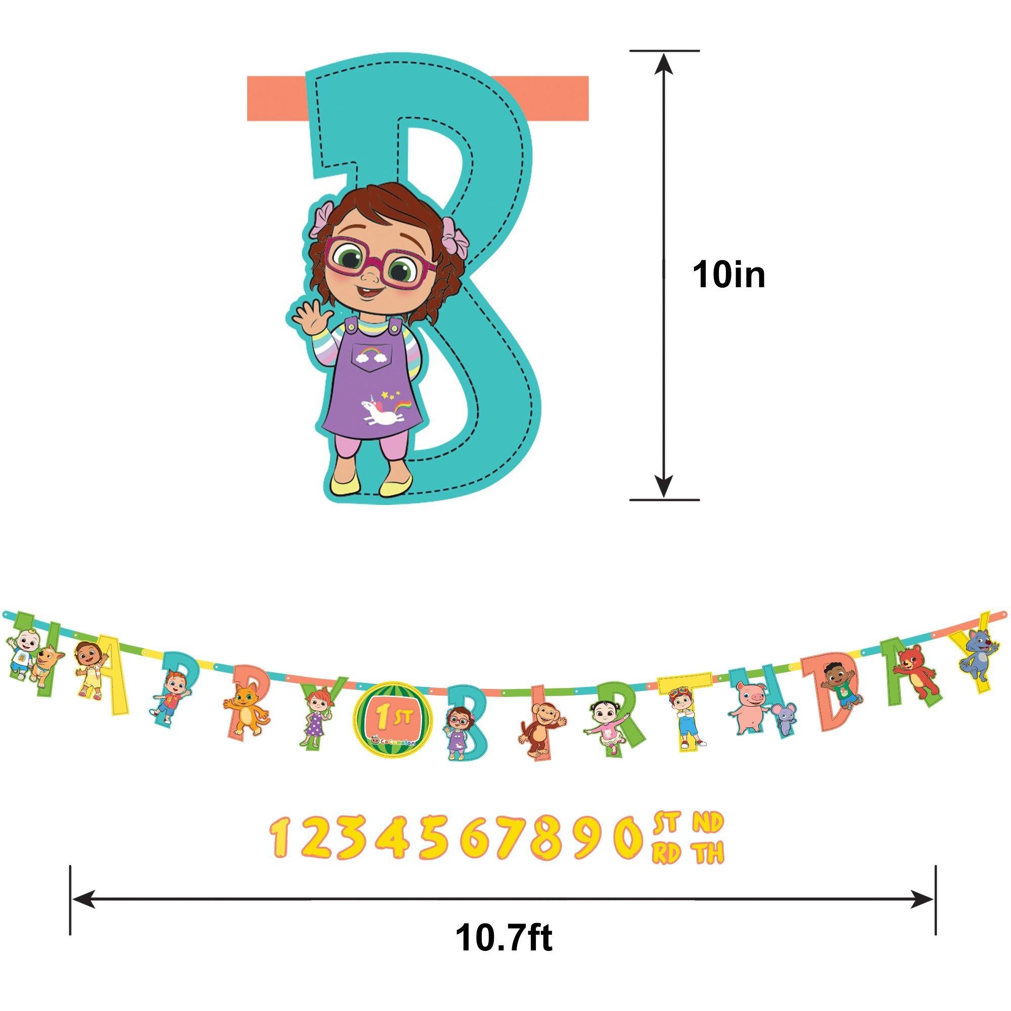 CoComelon Cardstock Birthday Banner Kit. 10.7ft - Image 5