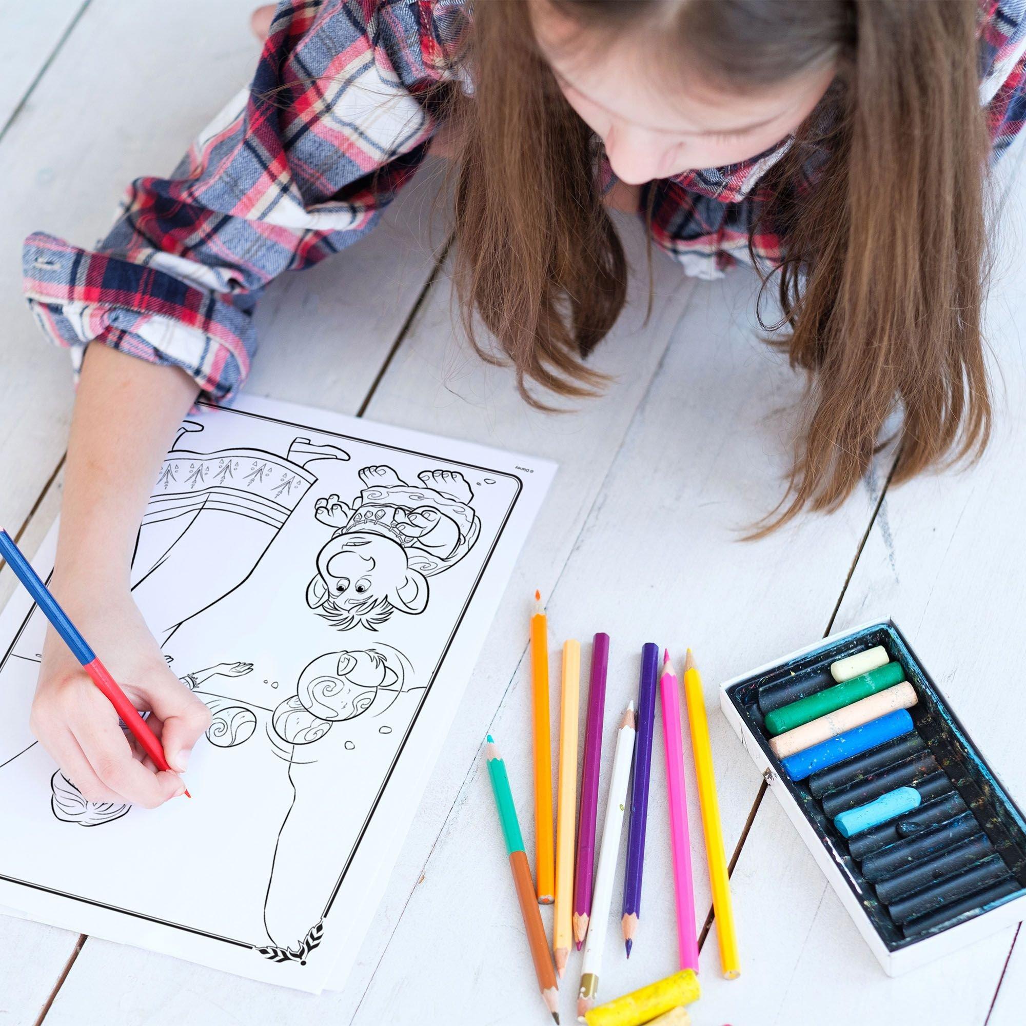 Frozen 2 Jumbo Paper Coloring & Activity Book with Temporary Tattoos. 7.75in x 10.75in - Image 3