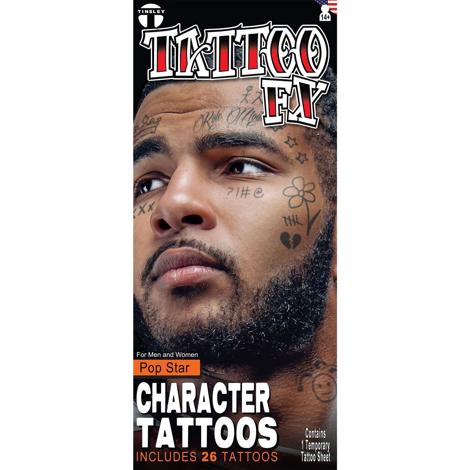 Pop Star Character Temporary Tattoos. 26ct - Tinsley Transfers