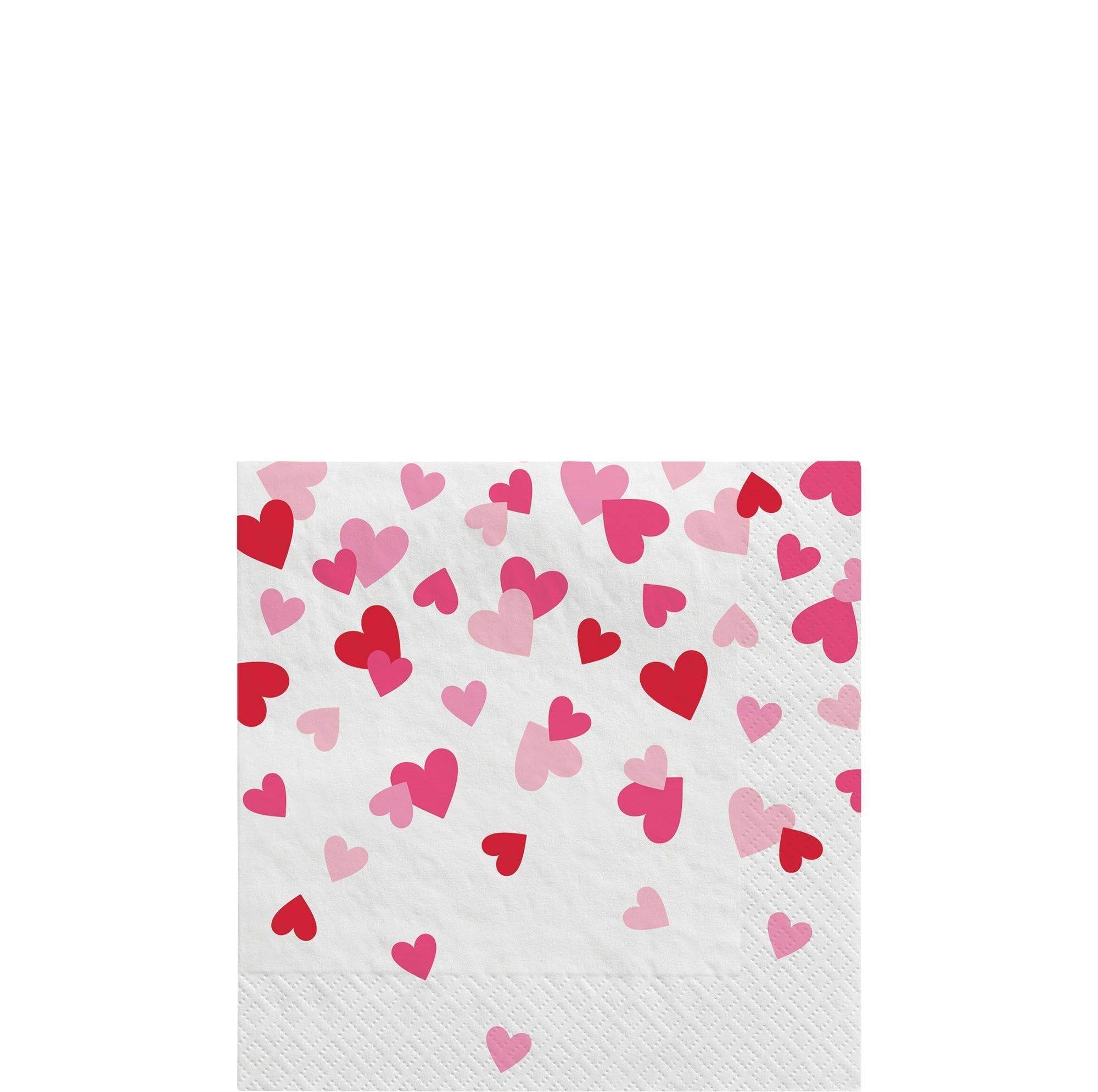 Cross My Heart Paper Beverage Napkins. 5in. 16ct