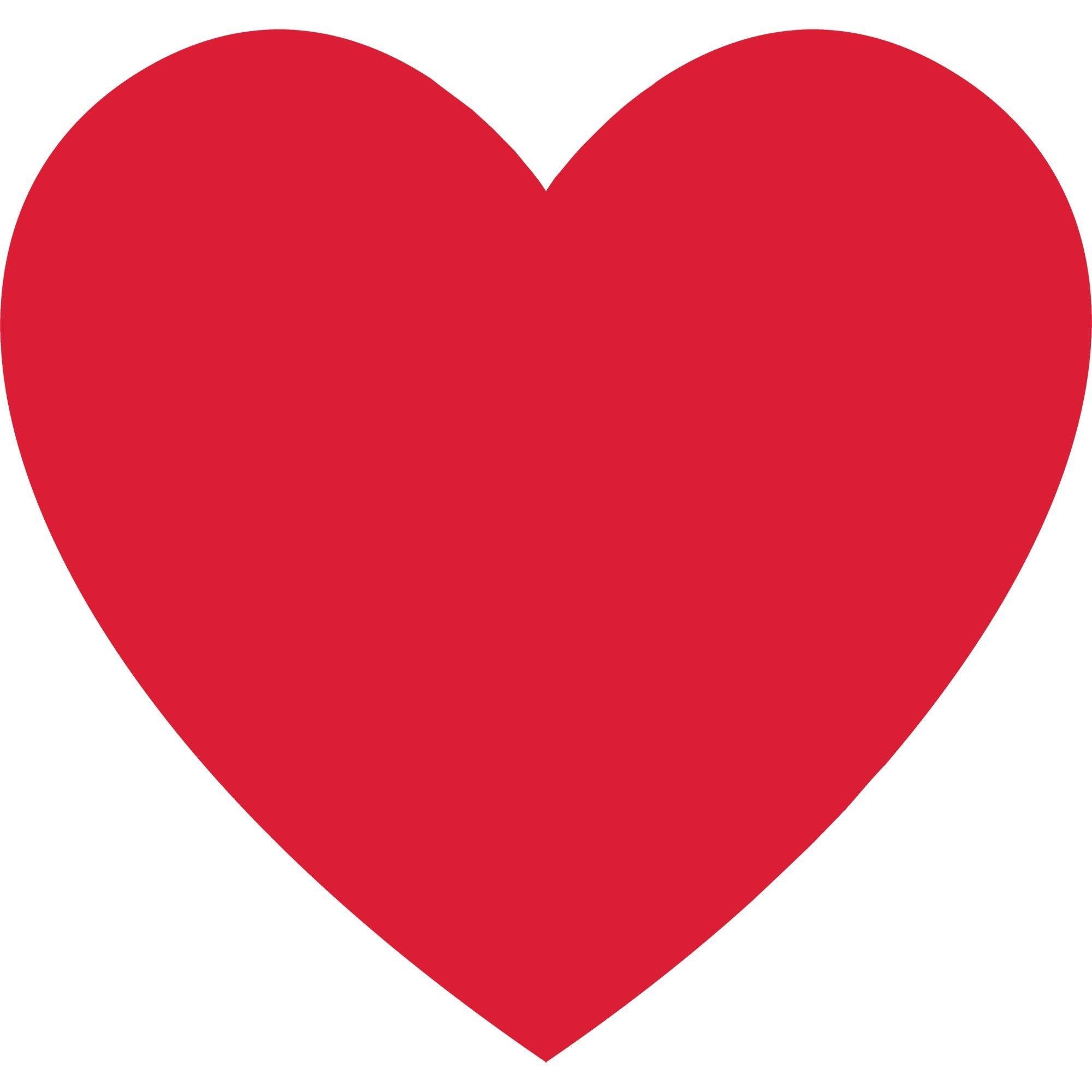 Red Heart Cardstock Cutout. 11in x 10.5in