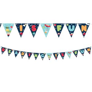 Reading Is Fun Paper Pennant Banner. 12ft - National Read Across America Day
