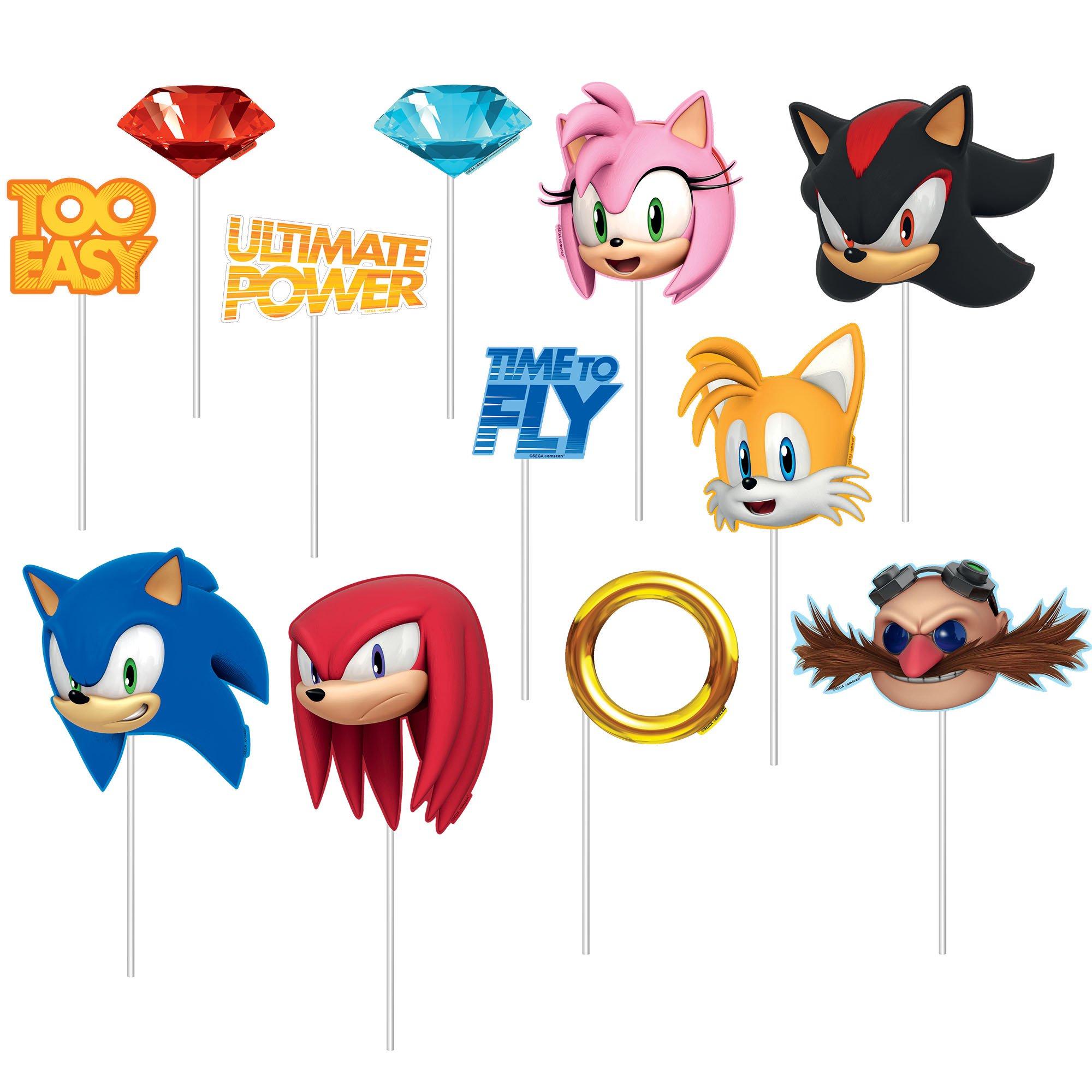 Sonic the Hedgehog Birthday Paper & Cardstock Photo Booth Kit. 4.6ft x 6.7ft - Image 2