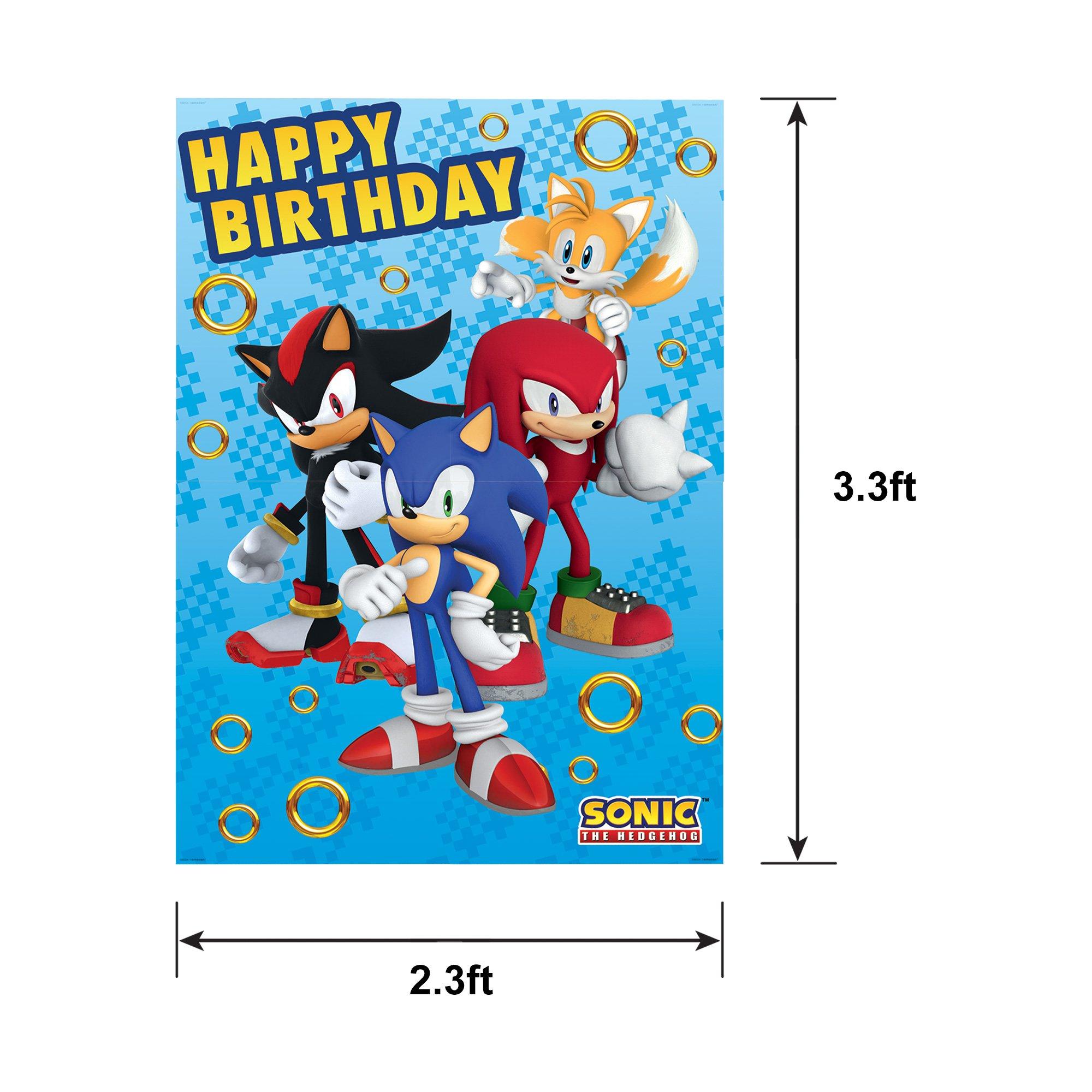 Sonic the Hedgehog Birthday Paper & Cardstock Photo Booth Kit. 4.6ft x 6.7ft - Image 4