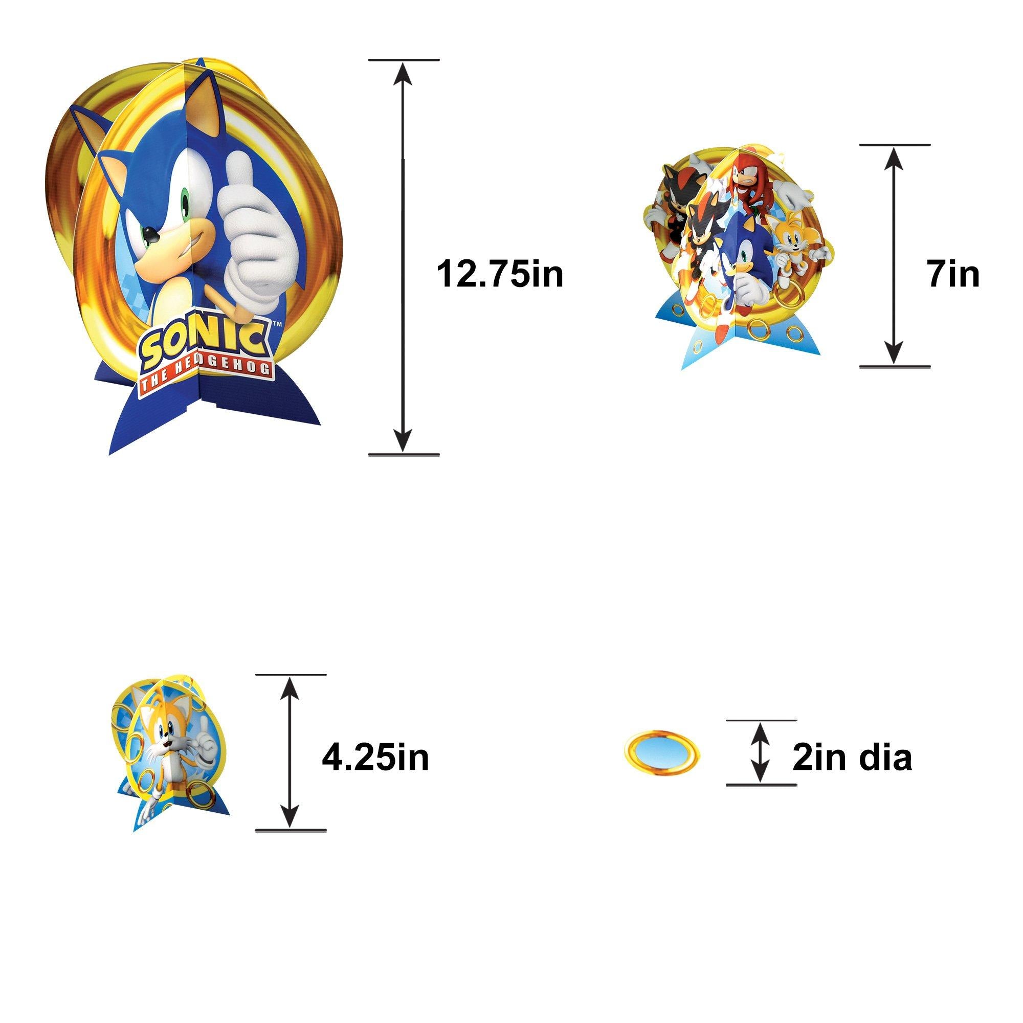 Sonic the Hedgehog Cardstock Table Decorating Kit. 27pc - Image 3