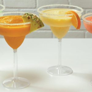 Jumbo Clear Plastic Margarita Glasses. 30oz. 4ct