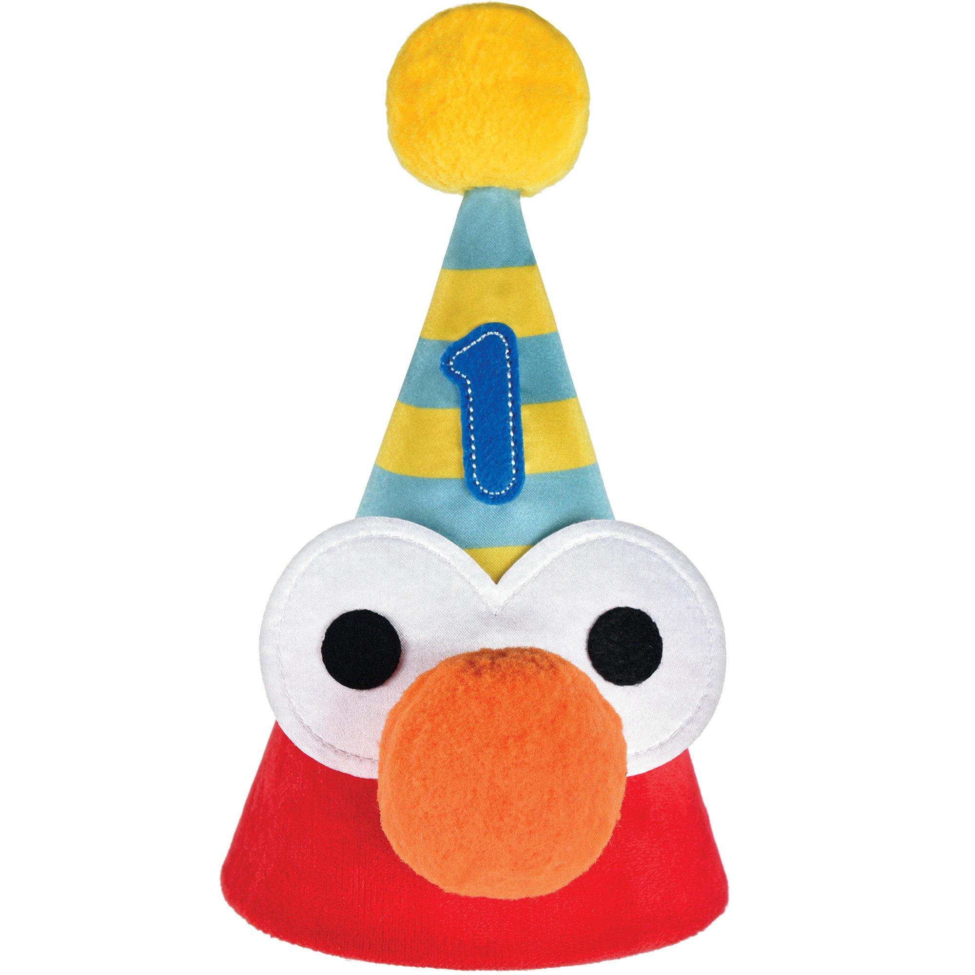 Elmo 1st Birthday Felt Party Hat. 5in x 7in - Everyday Sesame Street