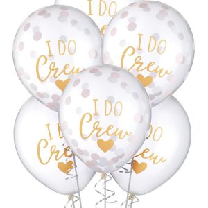 6ct. 12in. Confetti I Do Crew Wedding Balloons