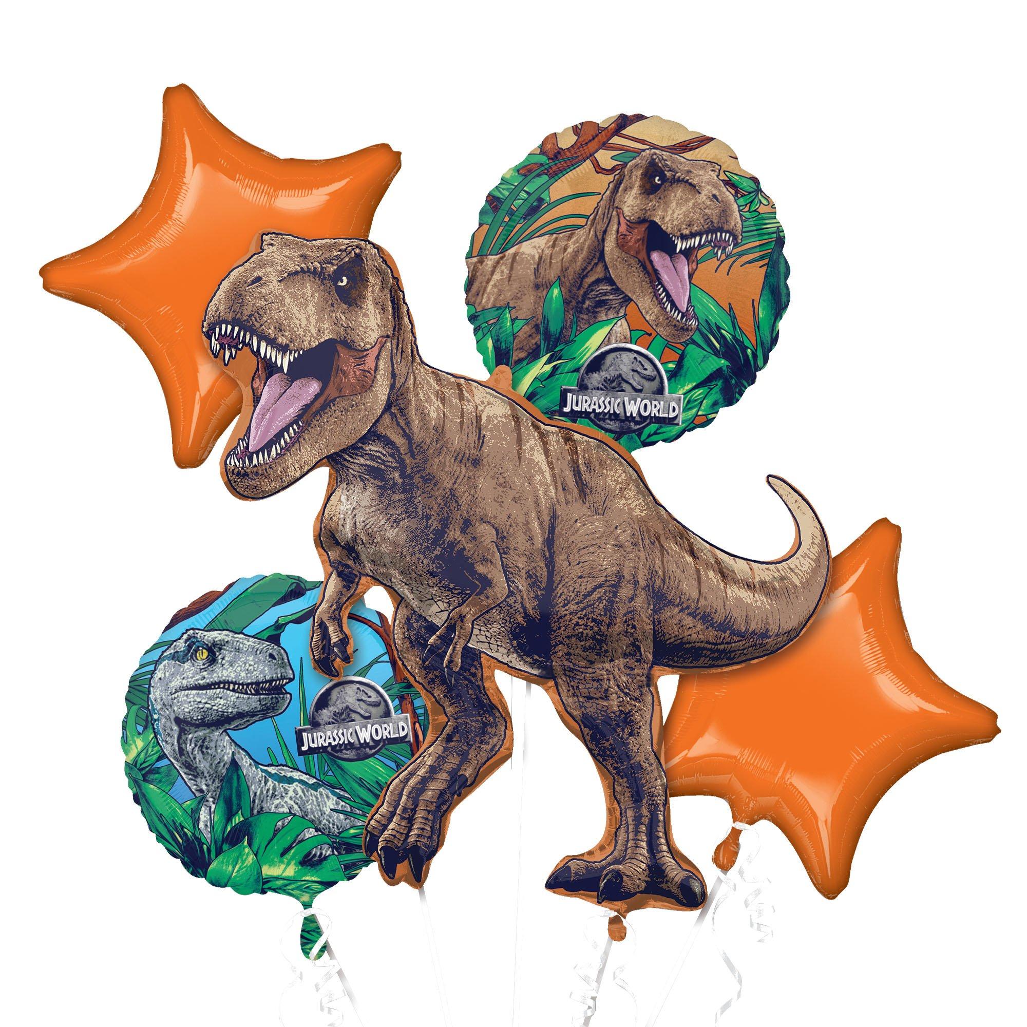 Jurassic World Foil Balloon Bouquet. 5pc