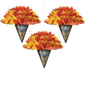 Jurassic World Tissue Paper & Cardstock Torch Pom Poms. 3ct