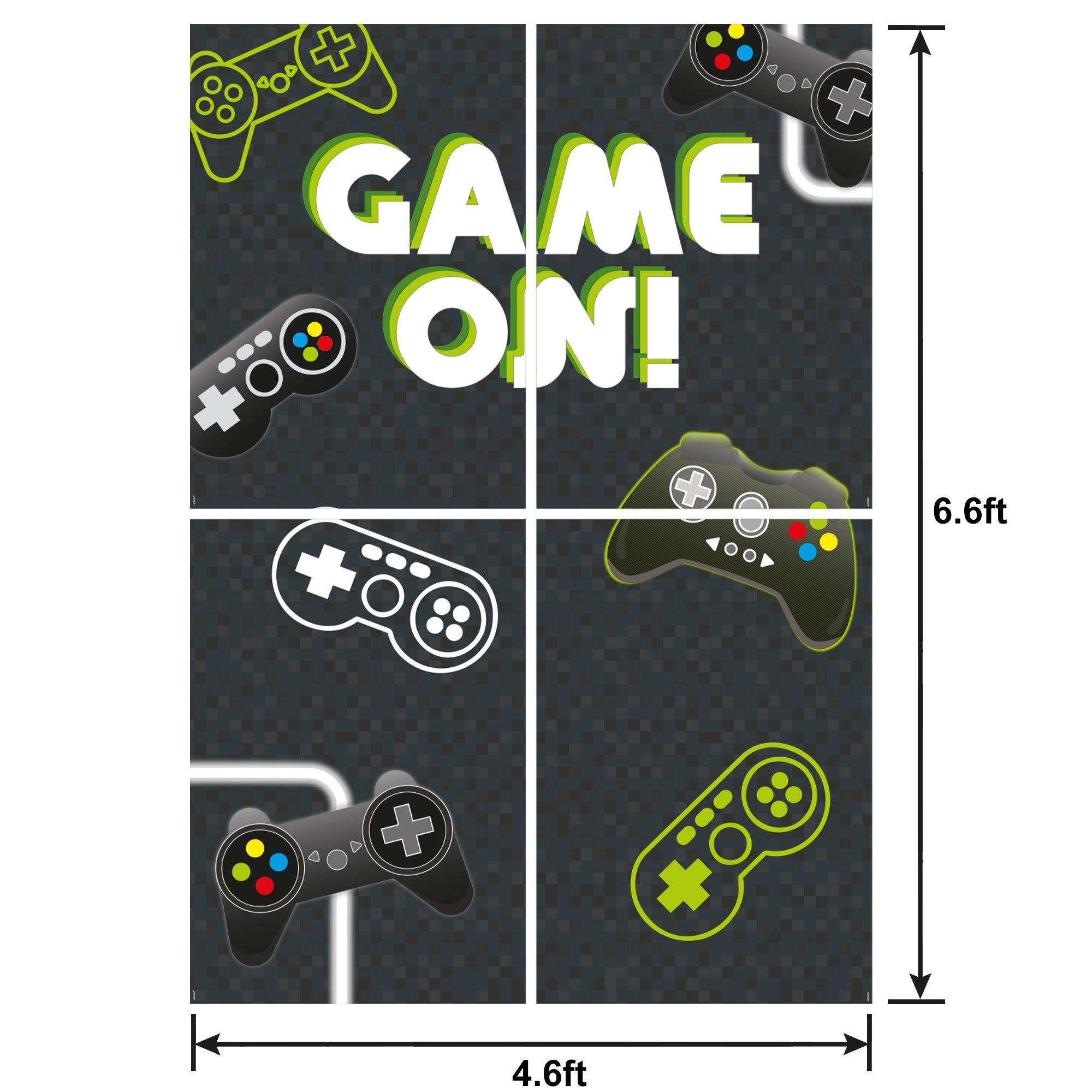 Game On! Level Up Photo Backdrop. 4.6ft x 6.6ft. 4pc - Image 4