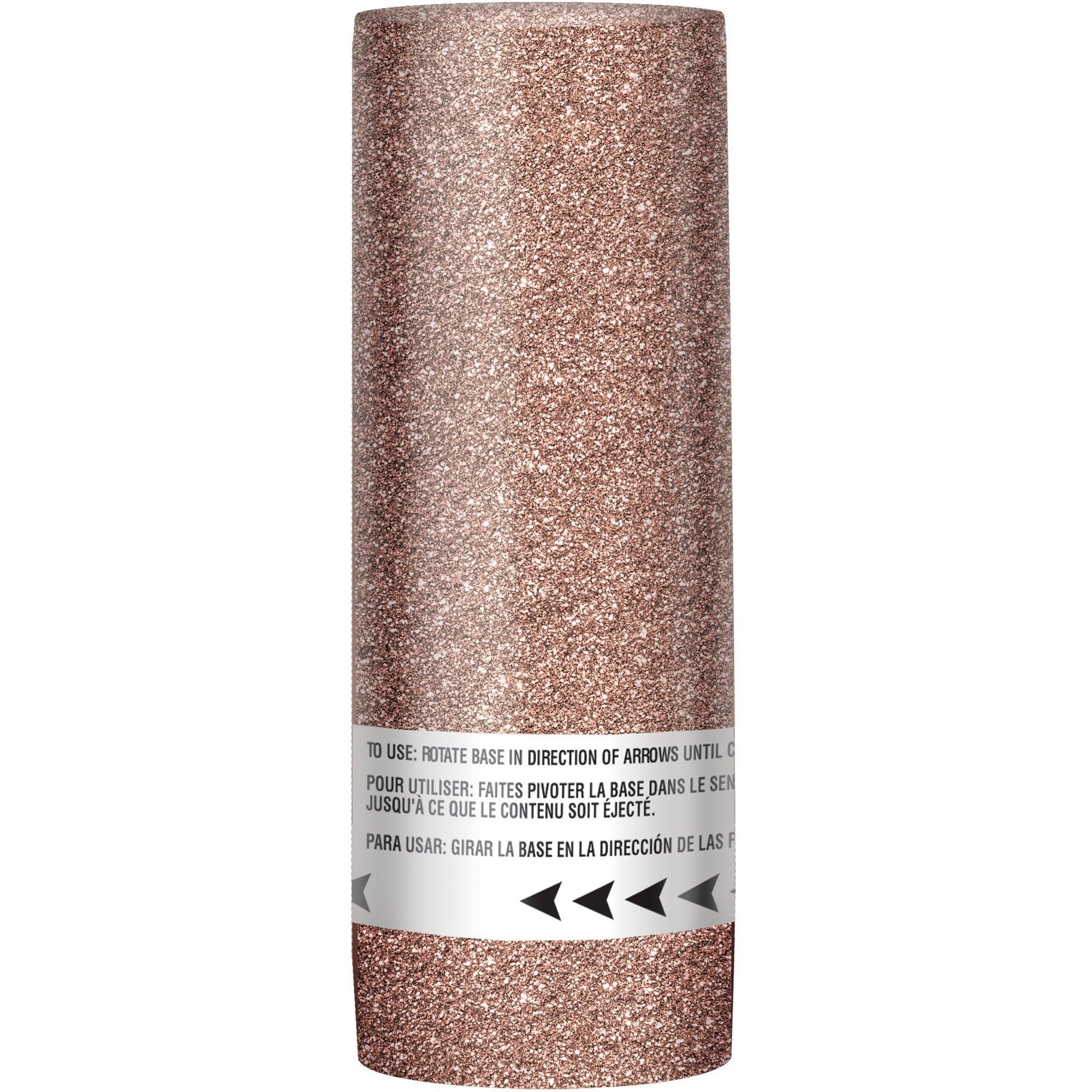 Glitter Rose Gold Confetti Party Poppers. 4in. 3ct - Sweet Sixteen