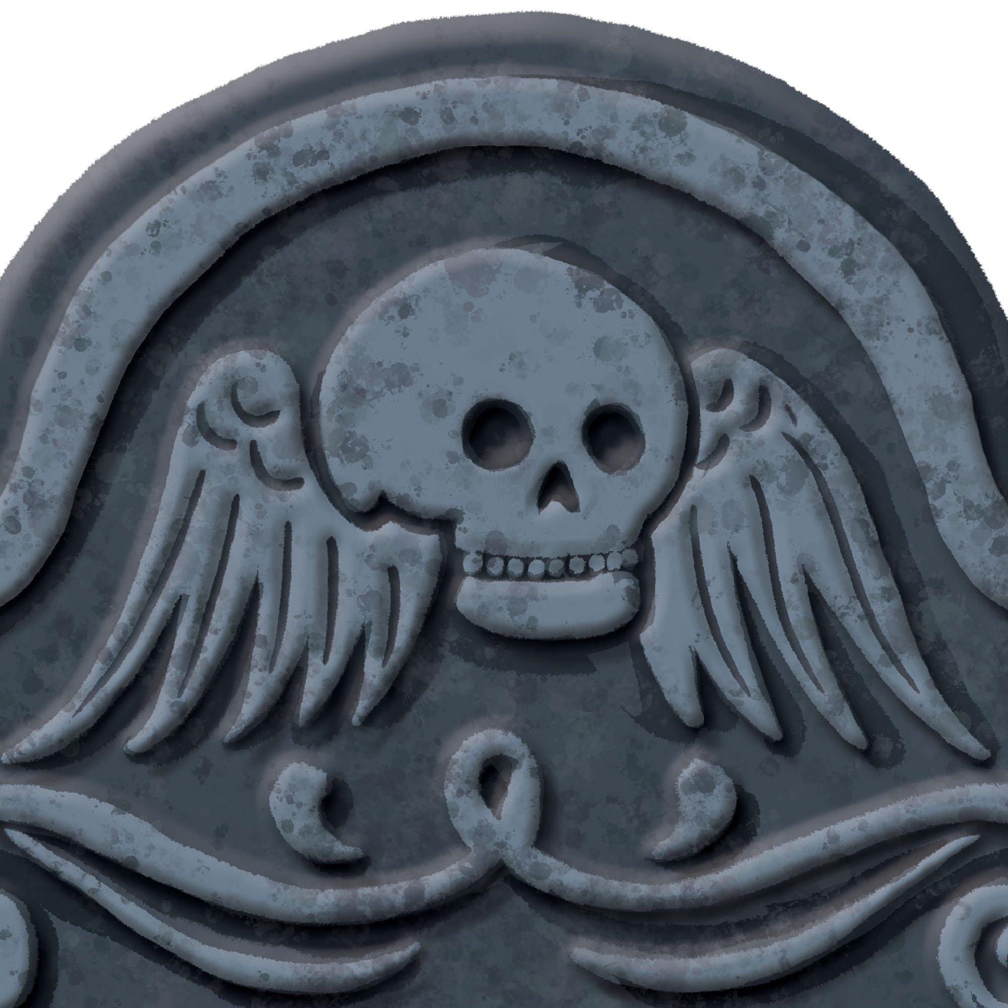 Beware Dark Magic Tombstone. 8in x 12in - Image 2