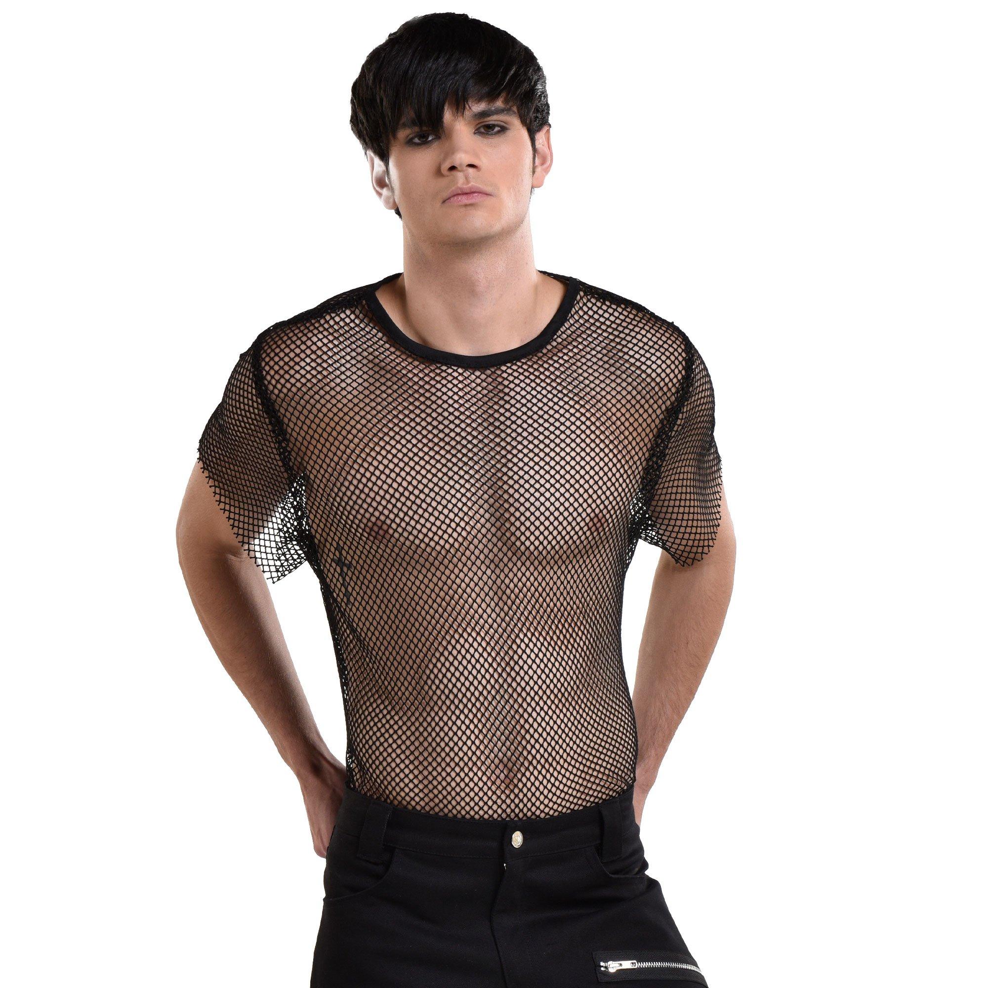 Adult Black Fishnet Shirt - Image 2