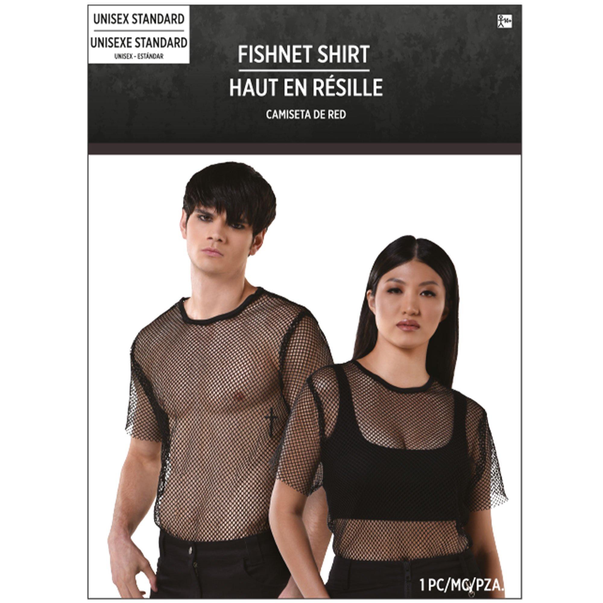 Adult Black Fishnet Shirt - Image 4