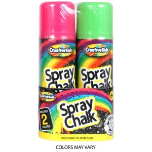 Creative Kids Neon Spray Chalk Cans. 3oz. 2ct