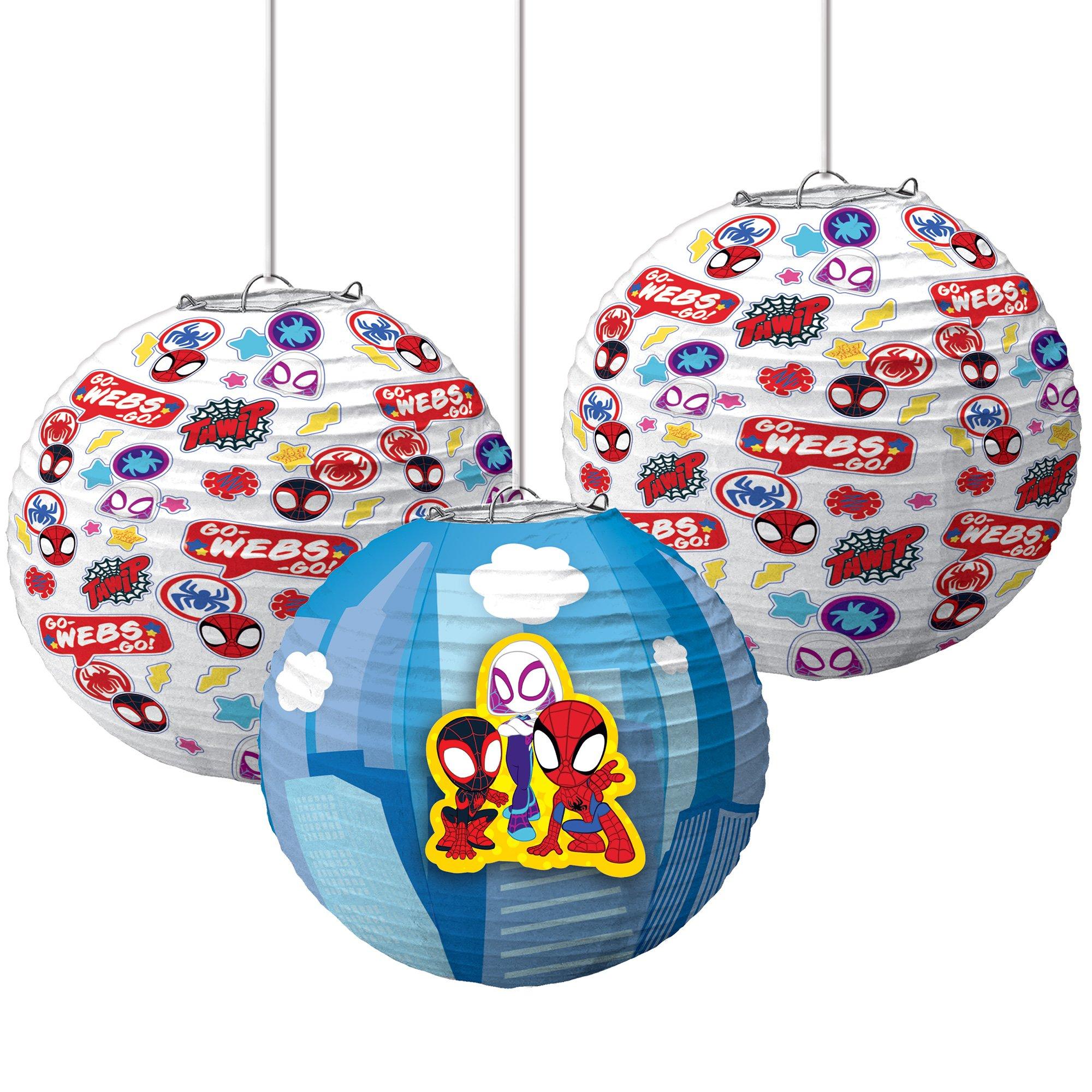 Spidey & His Amazing Friends Paper Lanterns. 9.5in. 3ct