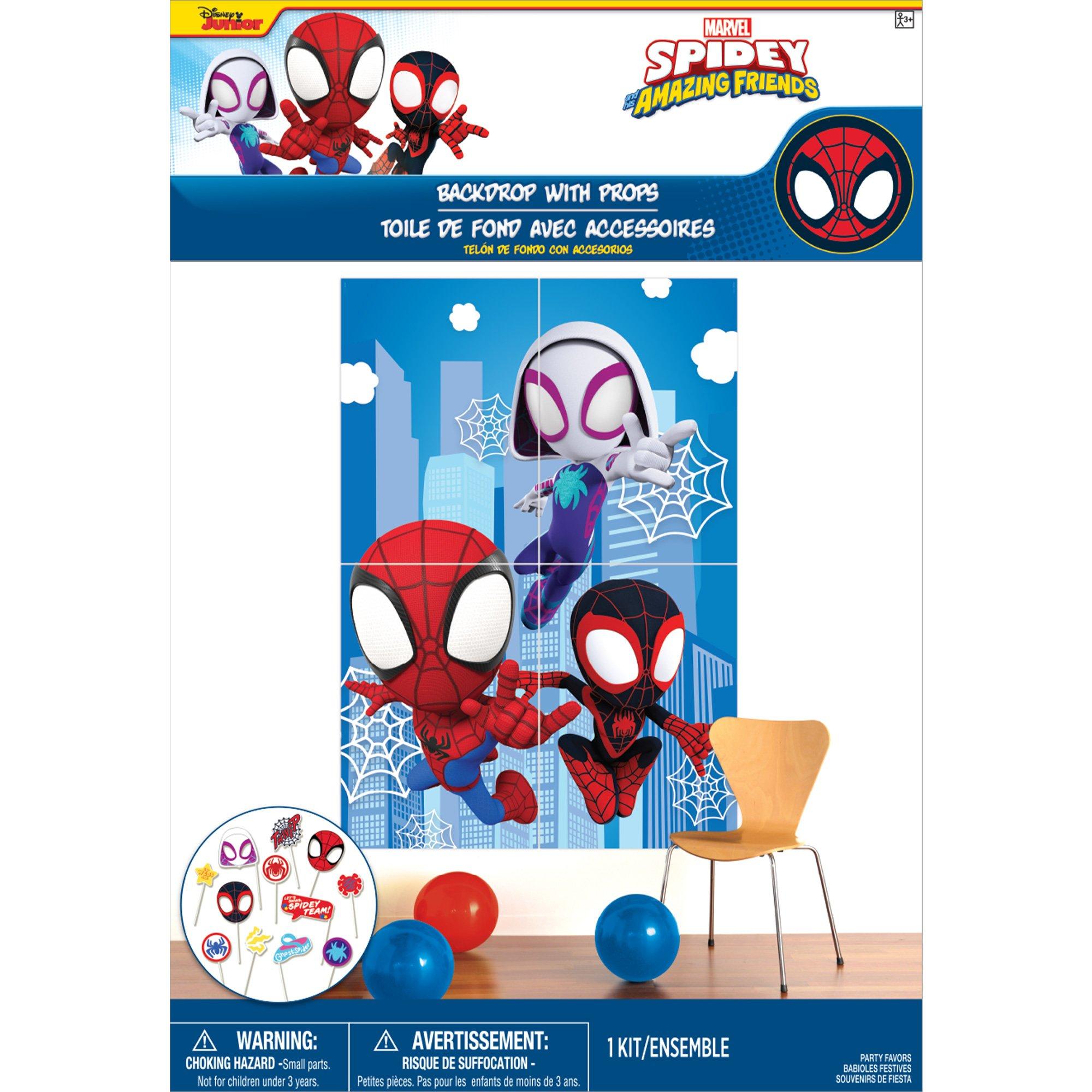Spidey & His Amazing Friends Scene Setter with Photo Booth Props - Image 4