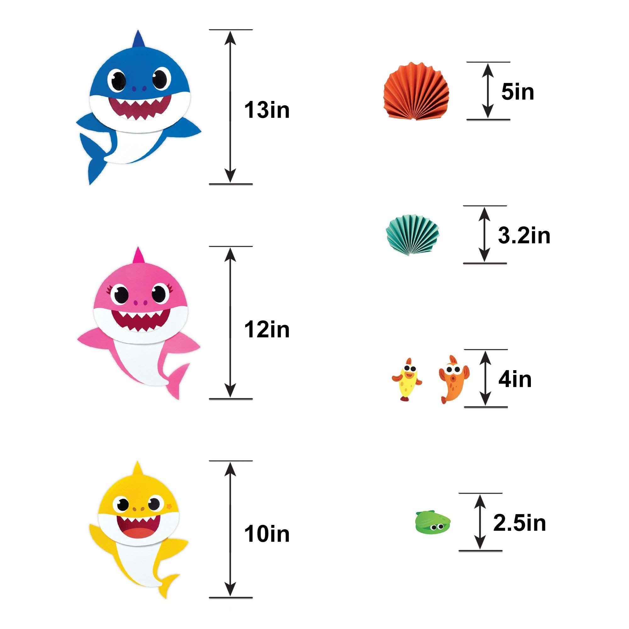 Baby Shark Wall Decorating Kit. 14pc - Image 4