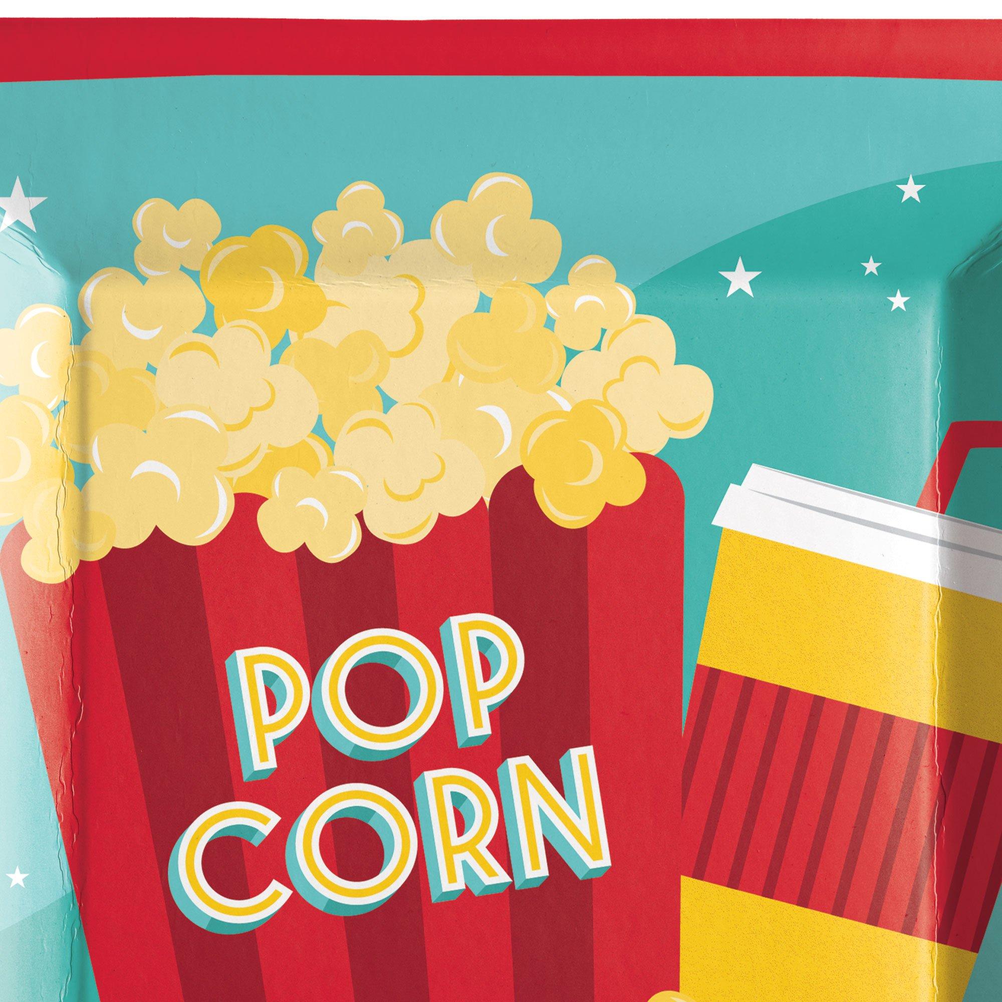Concession Stand Square Paper Dessert Plates. 6.75in. 20ct - Movie Night - Image 2