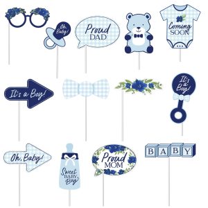 Baby in Bloom Baby Shower Cardstock Photo Props. 13pc