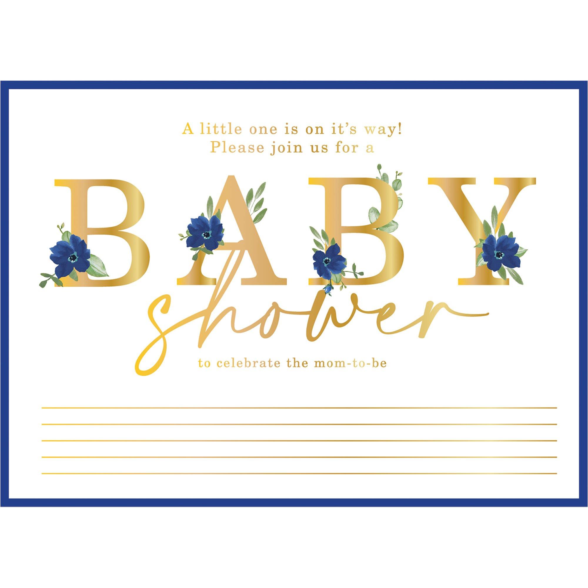 Baby in Bloom Baby Shower Cardstock Invitations. 8ct