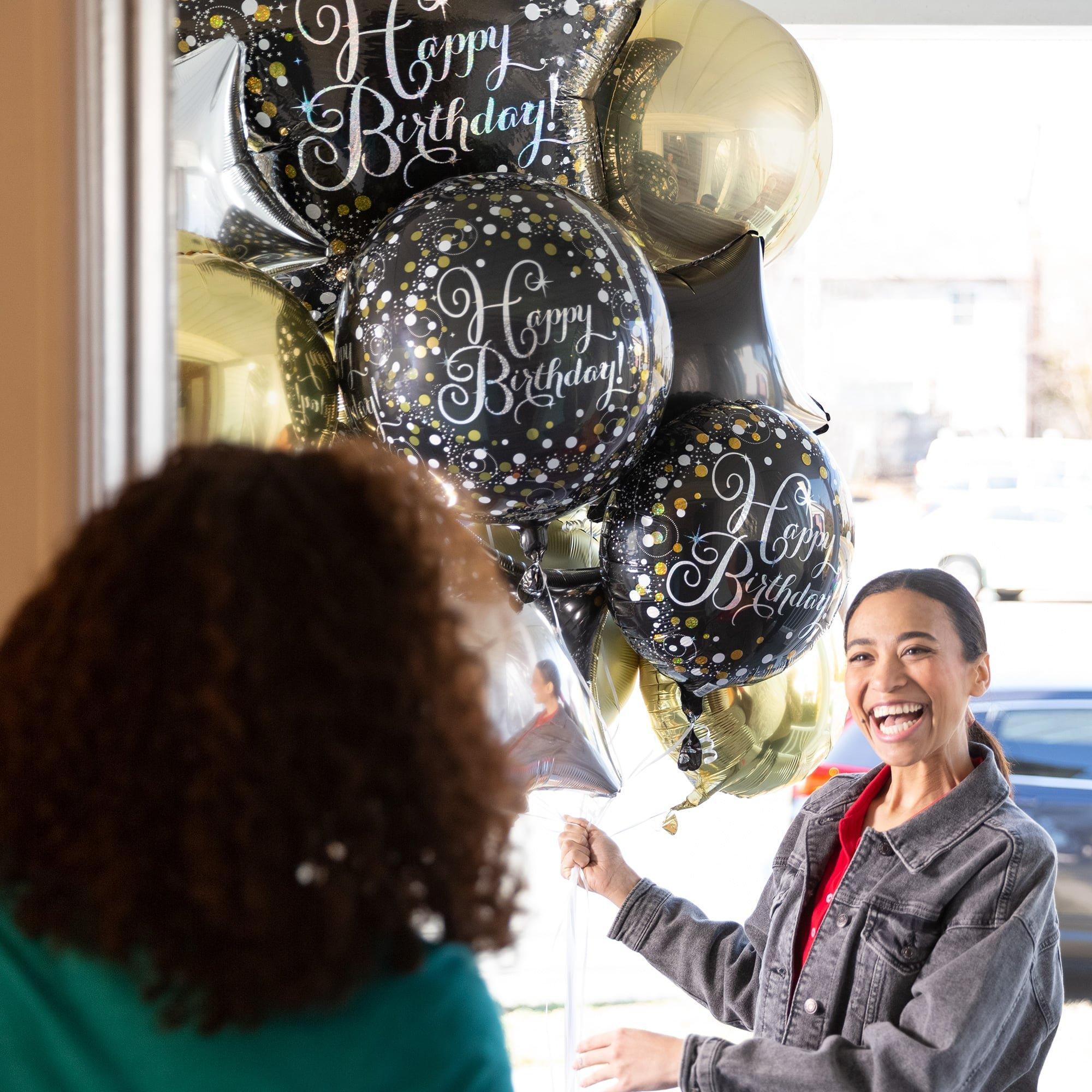 Premium Sparkling Celebration Birthday Foil Balloon Bouquet. 8pc - Image 3
