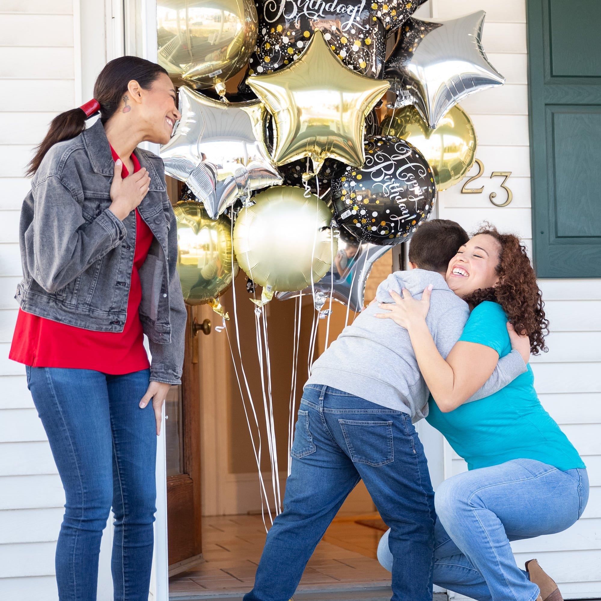 Premium Sparkling Celebration Birthday Foil Balloon Bouquet. 8pc - Image 4