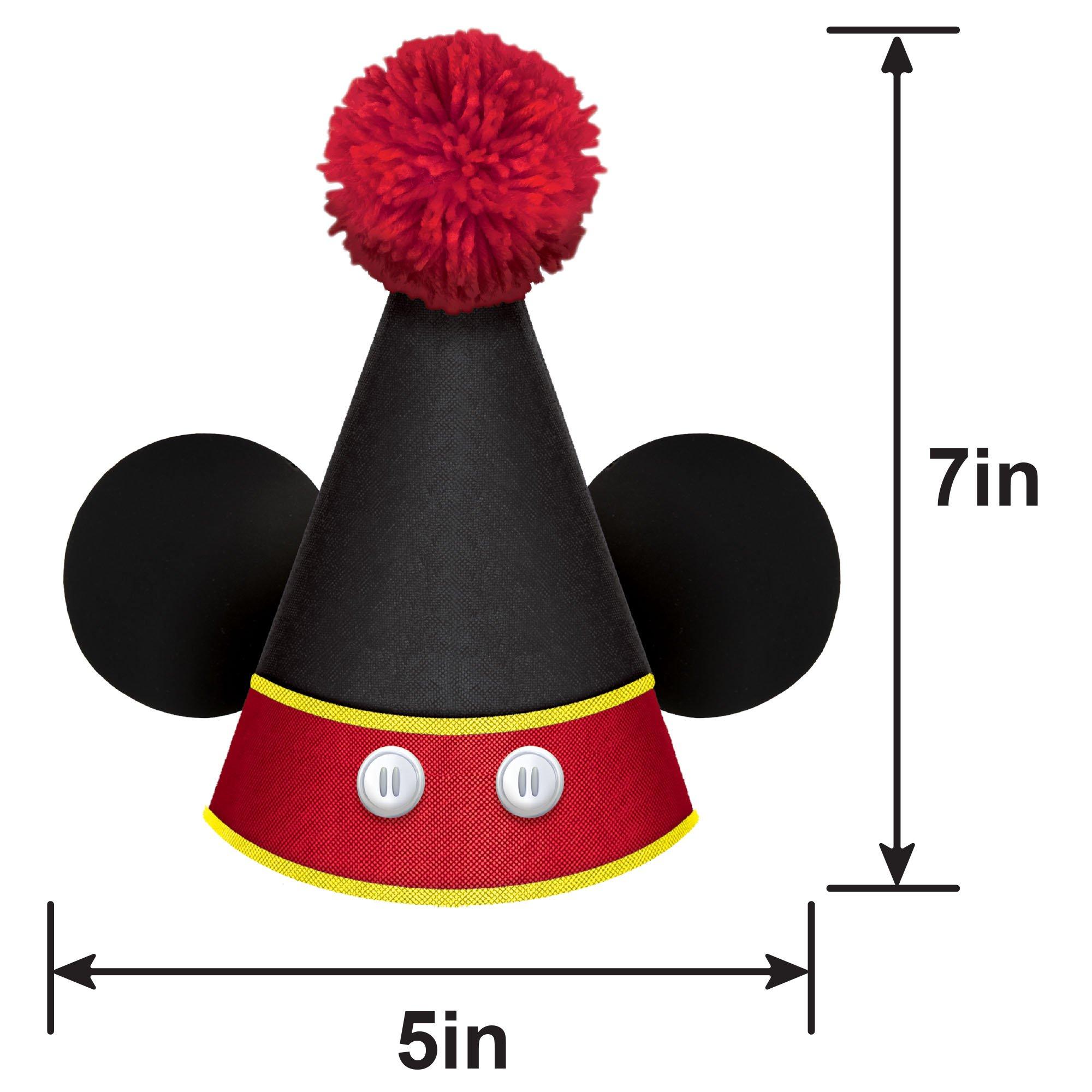 Mickey Mouse Forever Cardstock & Fabric Party Hat. 5in x 7in - Image 2