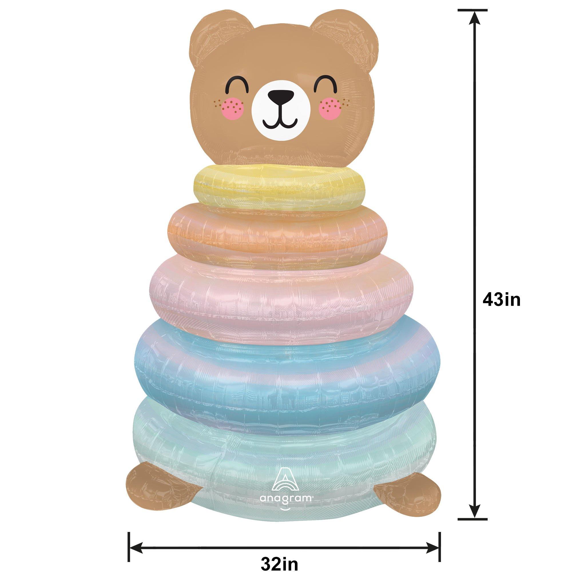Stackerz™ Bear Stacking Rings Foil Balloon. 43in - Image 2