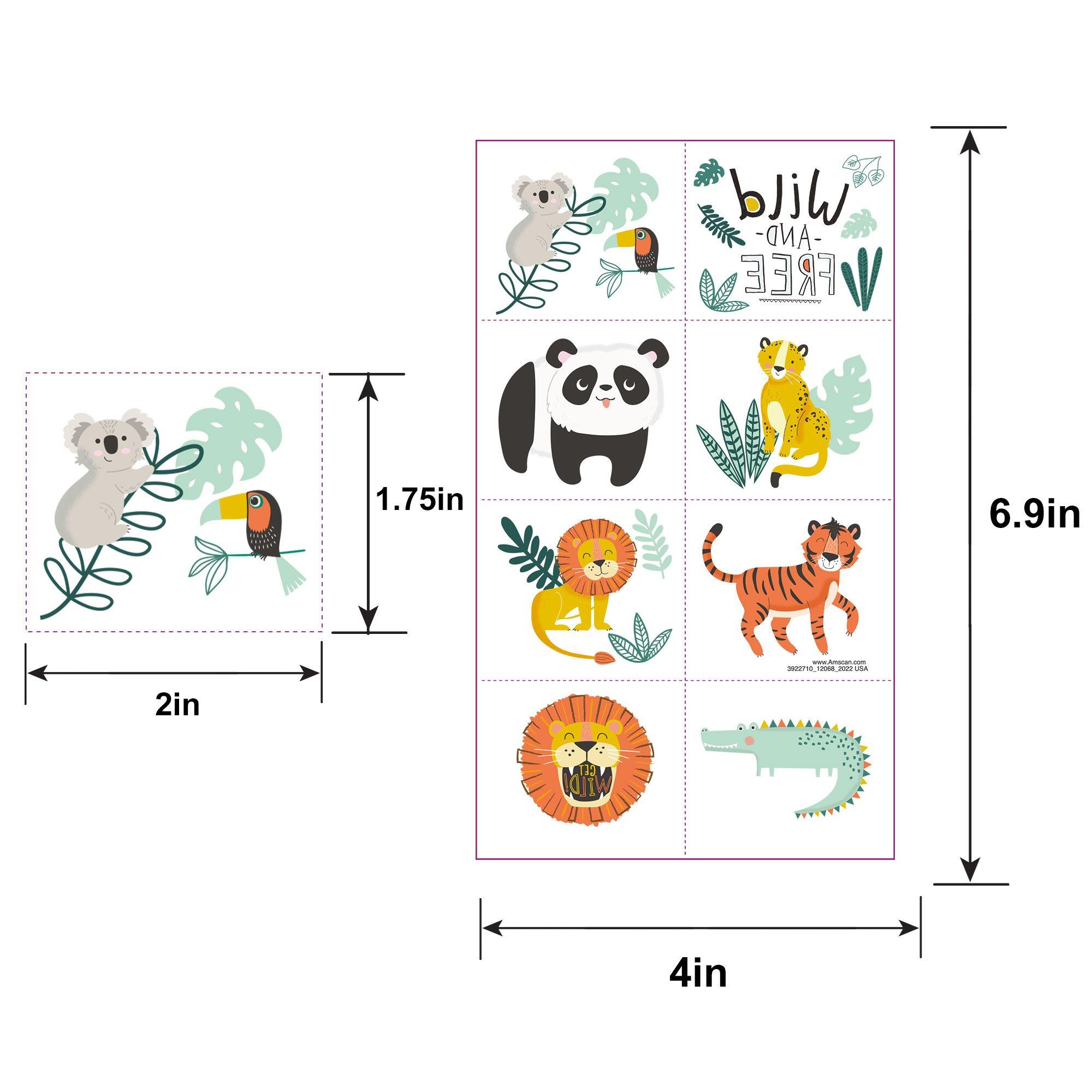 Get Wild Jungle Temporary Tattoos. 3 Sheets. 24ct - Image 3