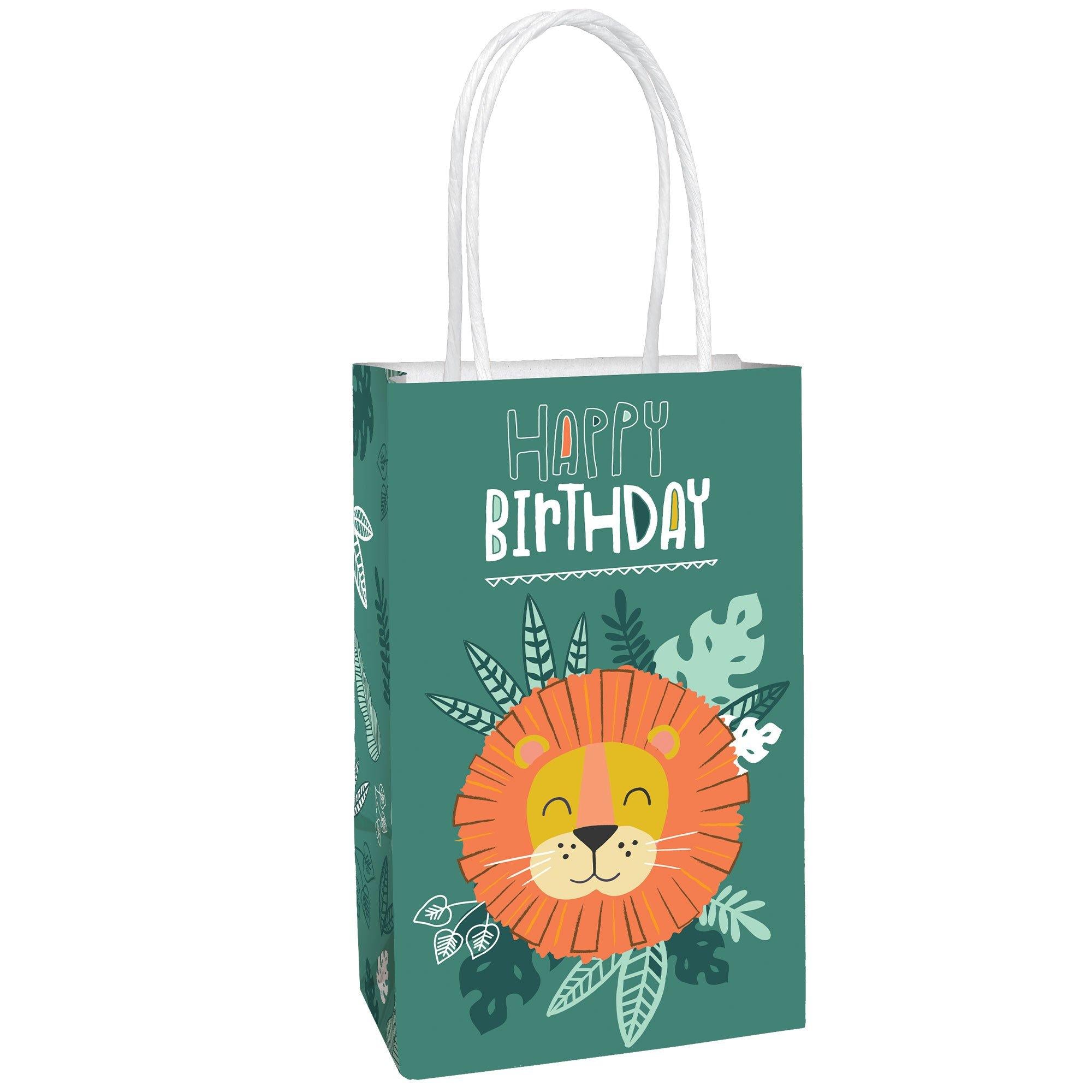 Get Wild Jungle Kraft Favor Bags. 5in x 8.25in. 8ct