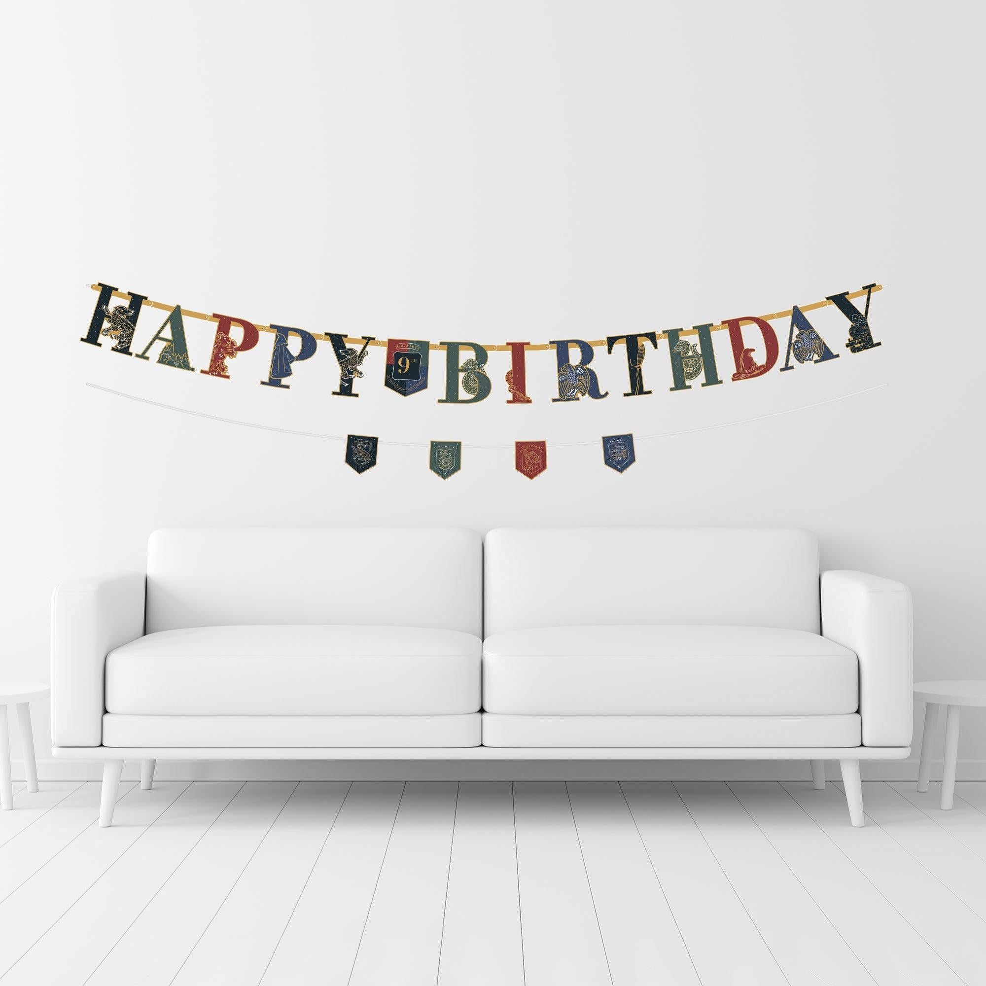 Hogwarts United Cardstock Birthday Banner Kit. 2ct - Harry Potter - Image 2