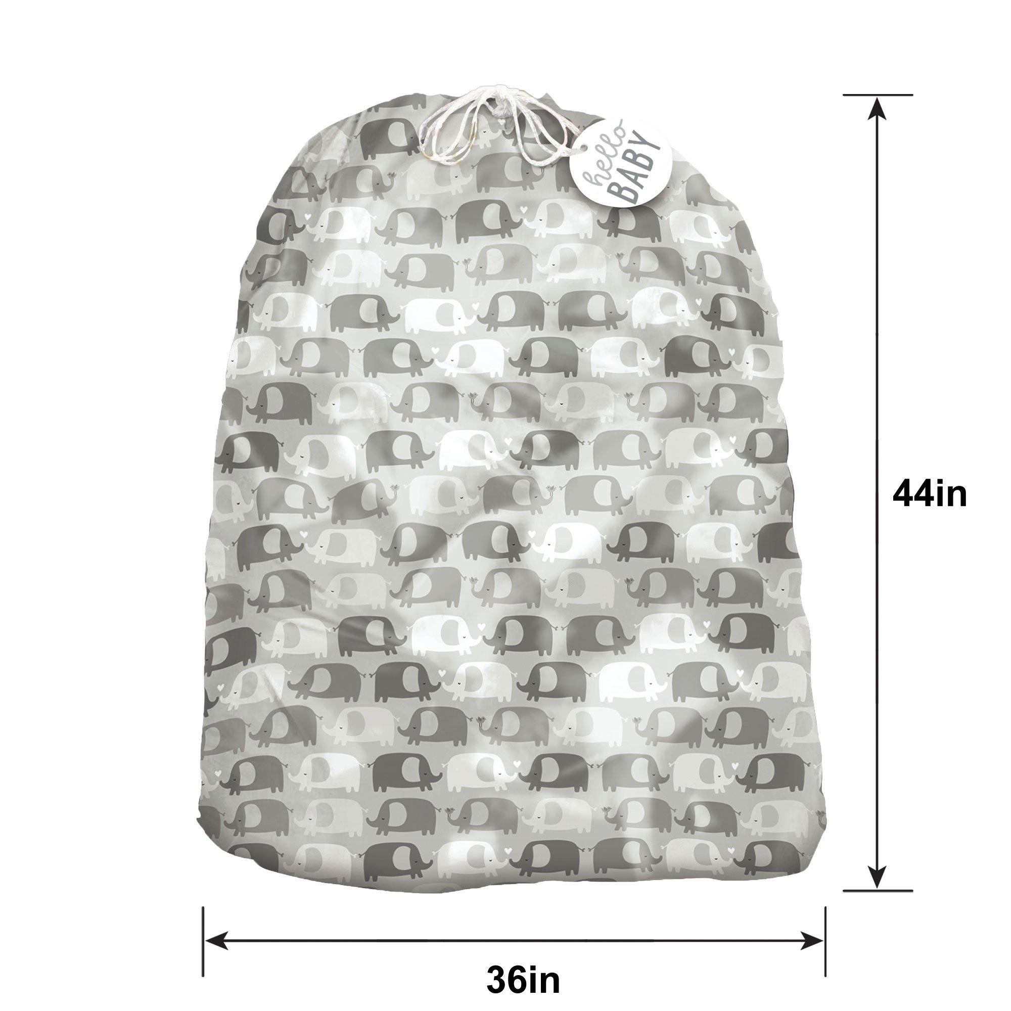 Giant Hello Baby Elephant Plastic Gift Sack. 36in x 44in - Image 4