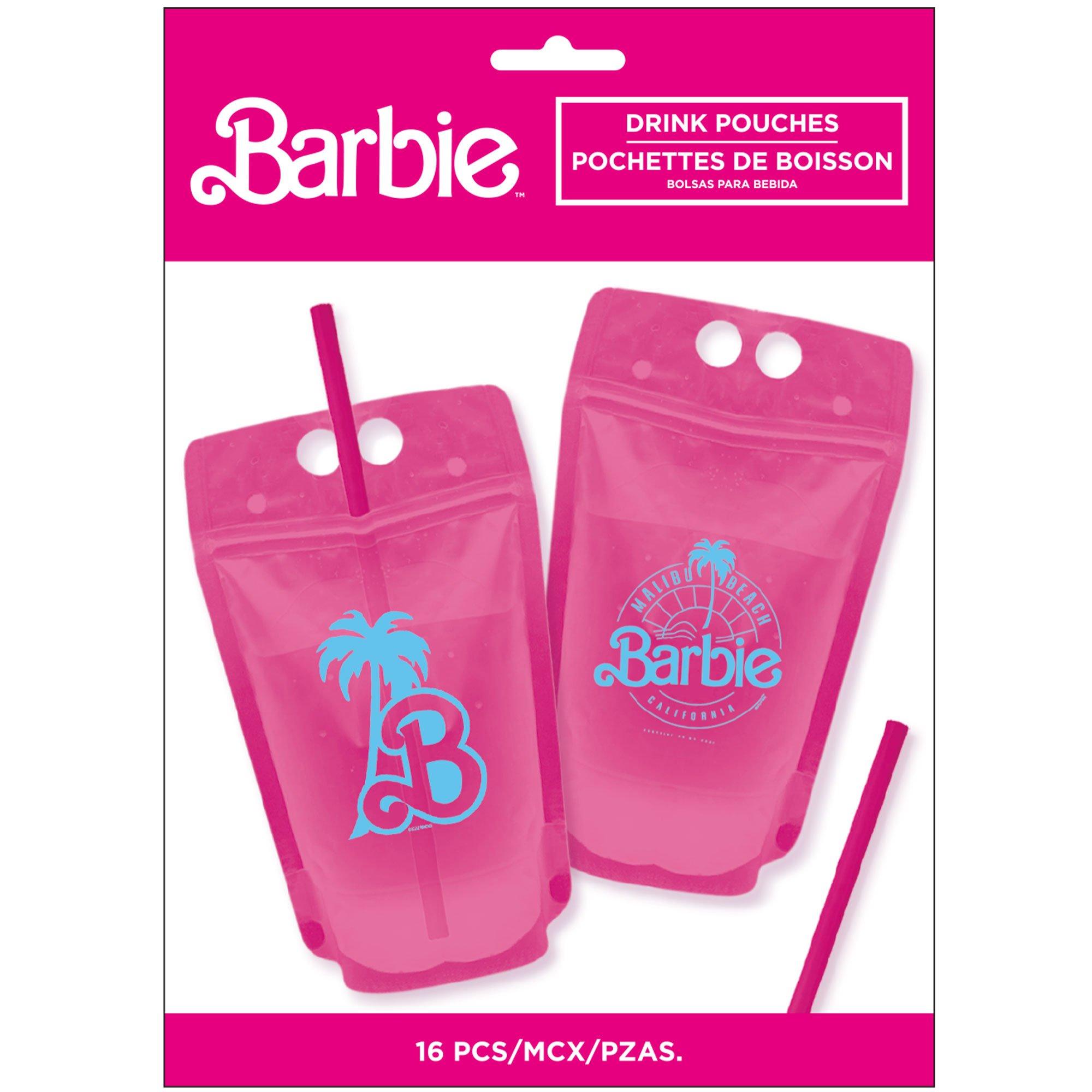 Malibu Barbie Plastic Drink Pouches. 16.9oz. 8ct - Image 4