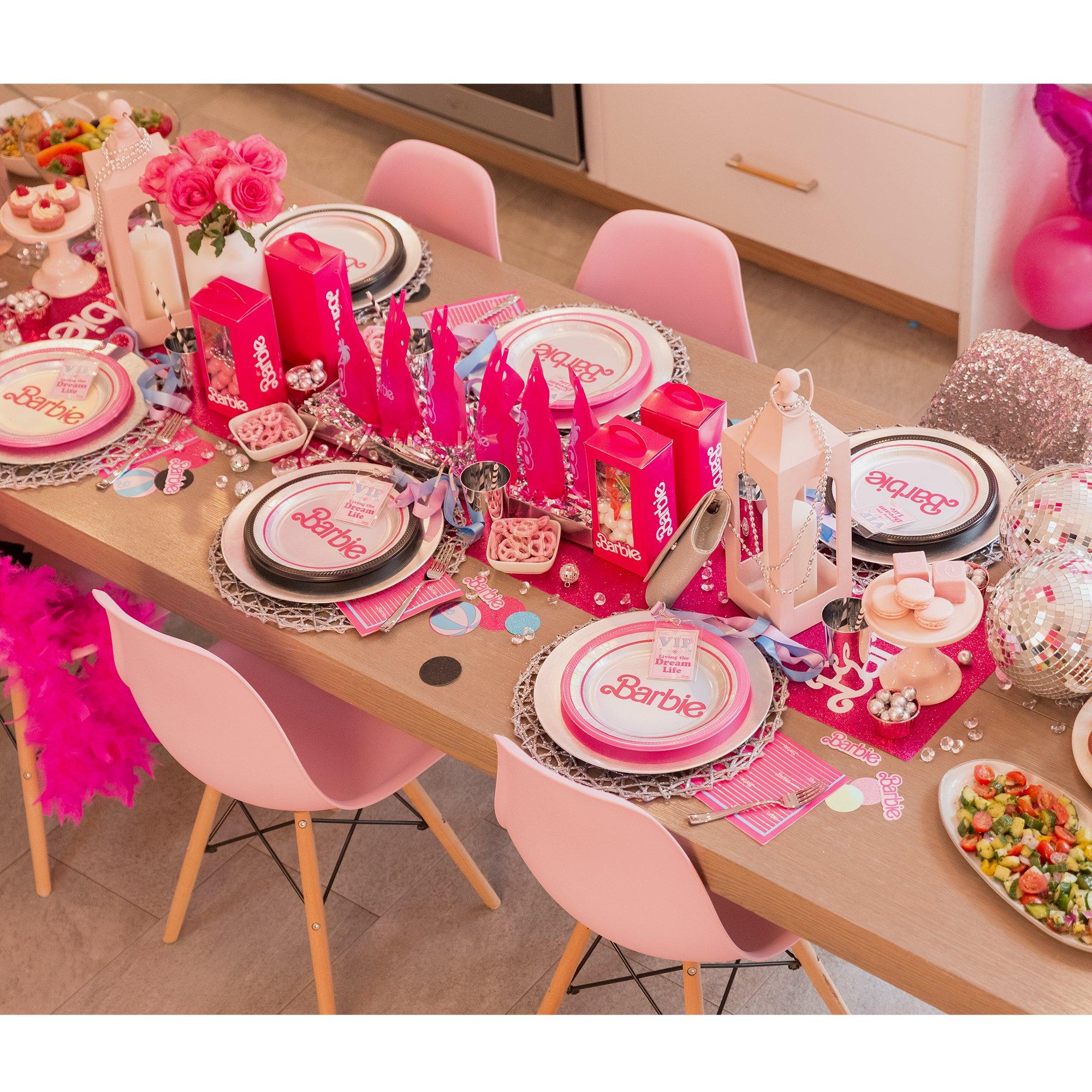 Metallic Malibu Barbie Paper Lunch Plates. 9in. 8ct - Image 4